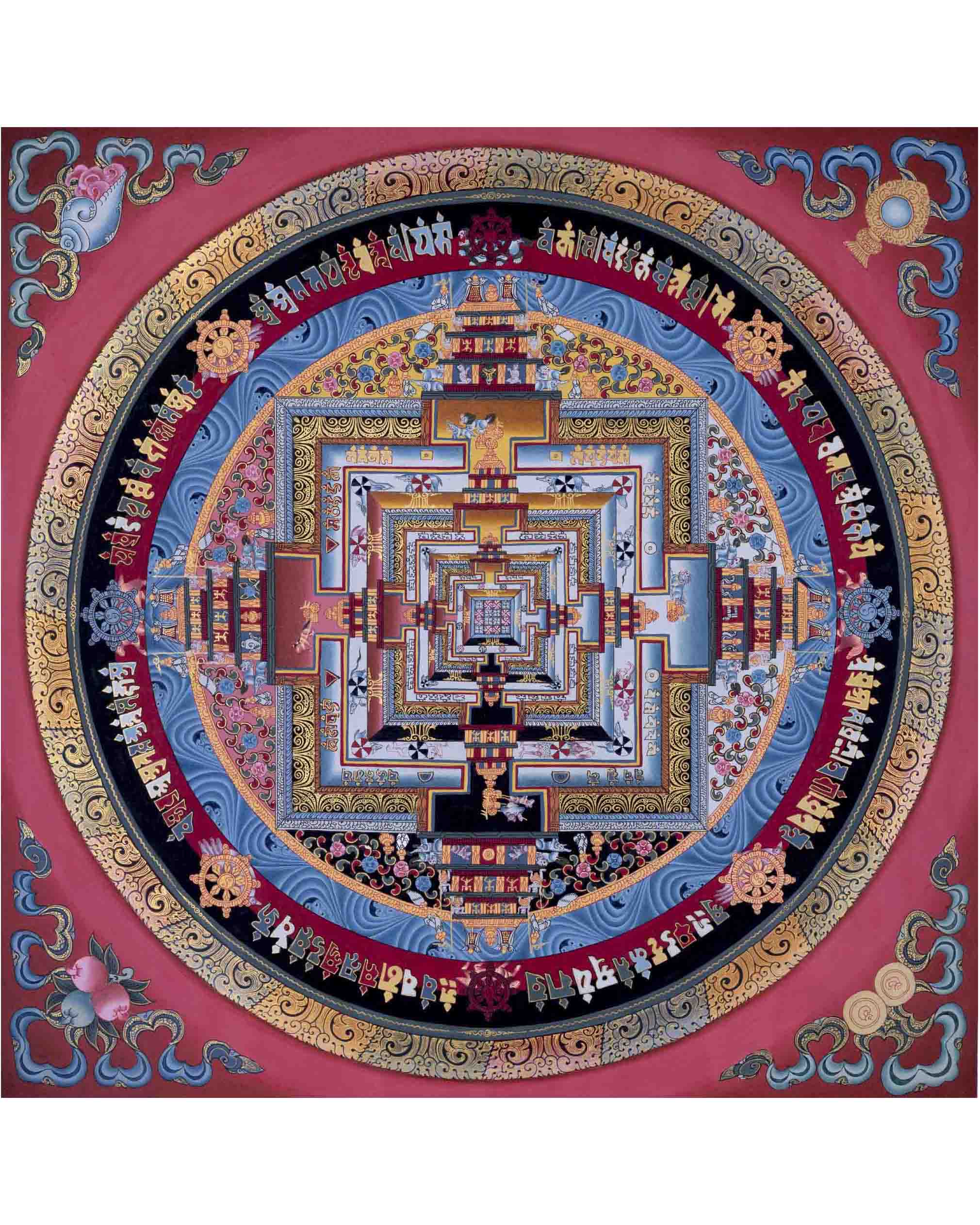 Kalachakra Mandala Thangka | Mindfulness Meditation Object | Wall Decors