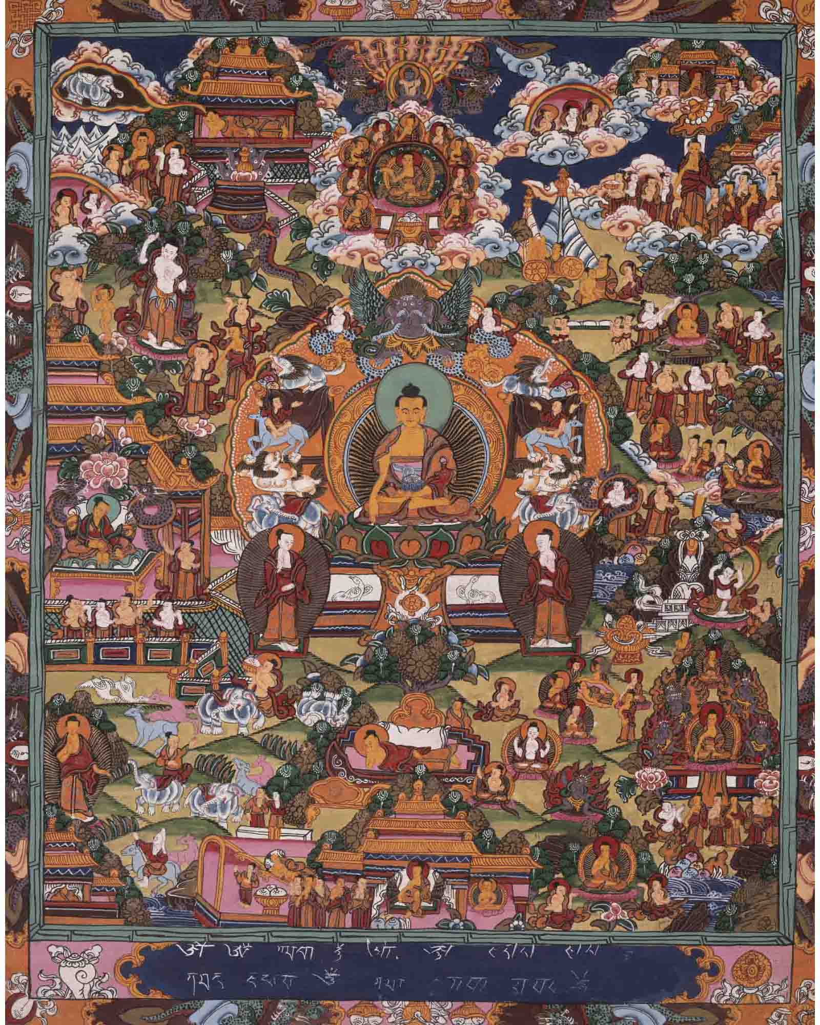 Life Story Of Buddha | Vintage Thangka Art | Wall Decors
