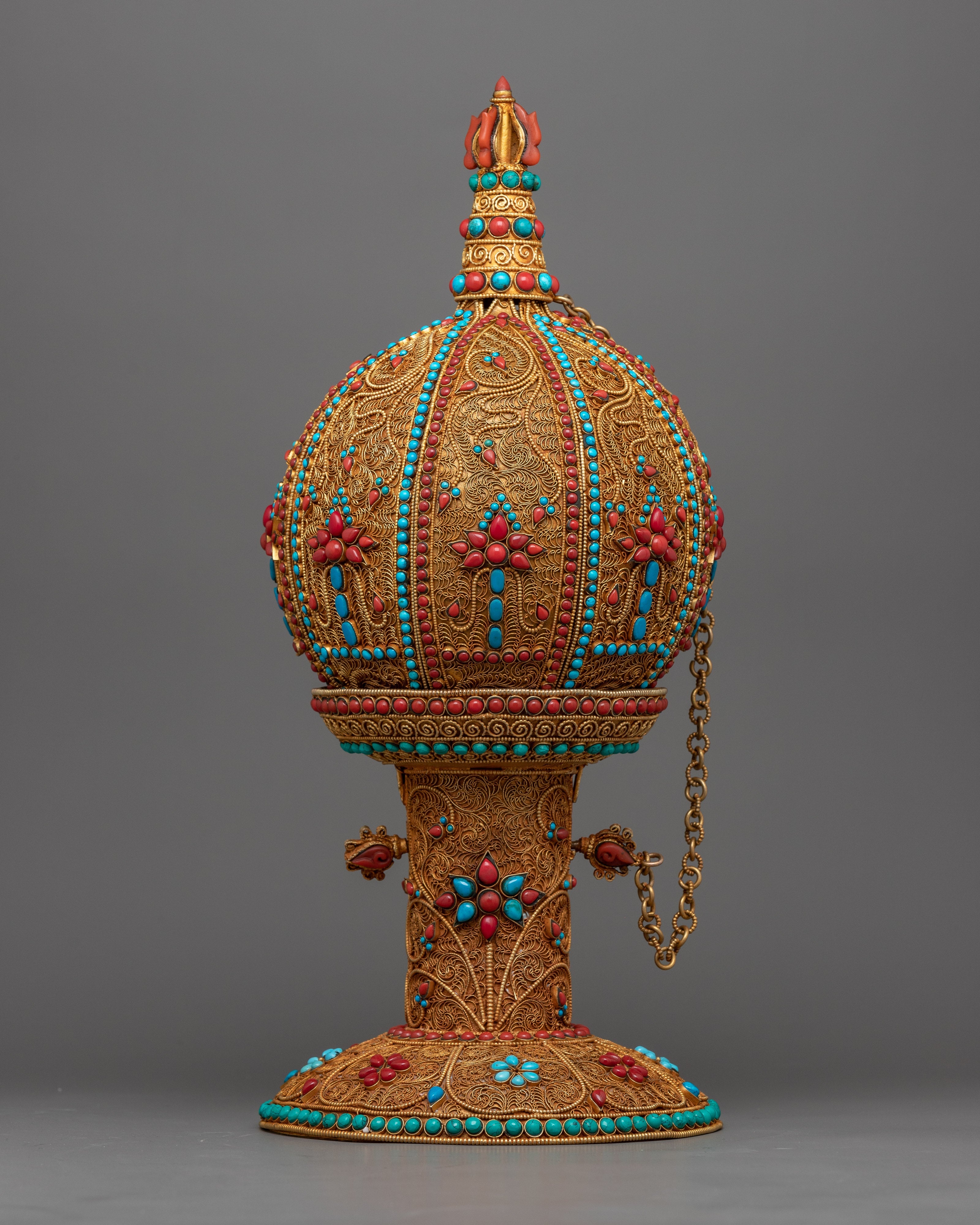 Deity Copper Chakrasamvara Lotus Mandala Flower | Spiritual Home Decor for Meditation Space