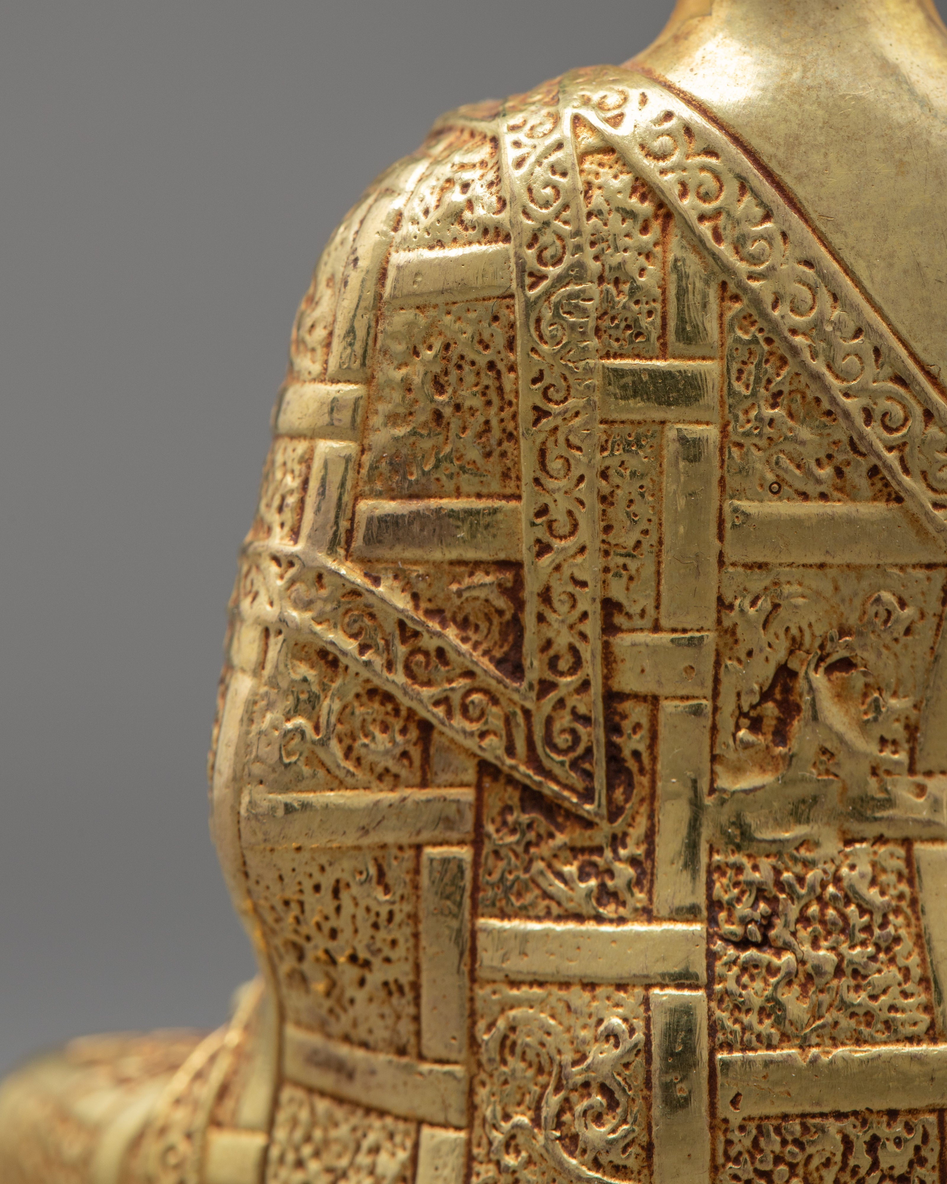 Gold Amitabha Buddha Statue | Traditional Buddhist Sculpture