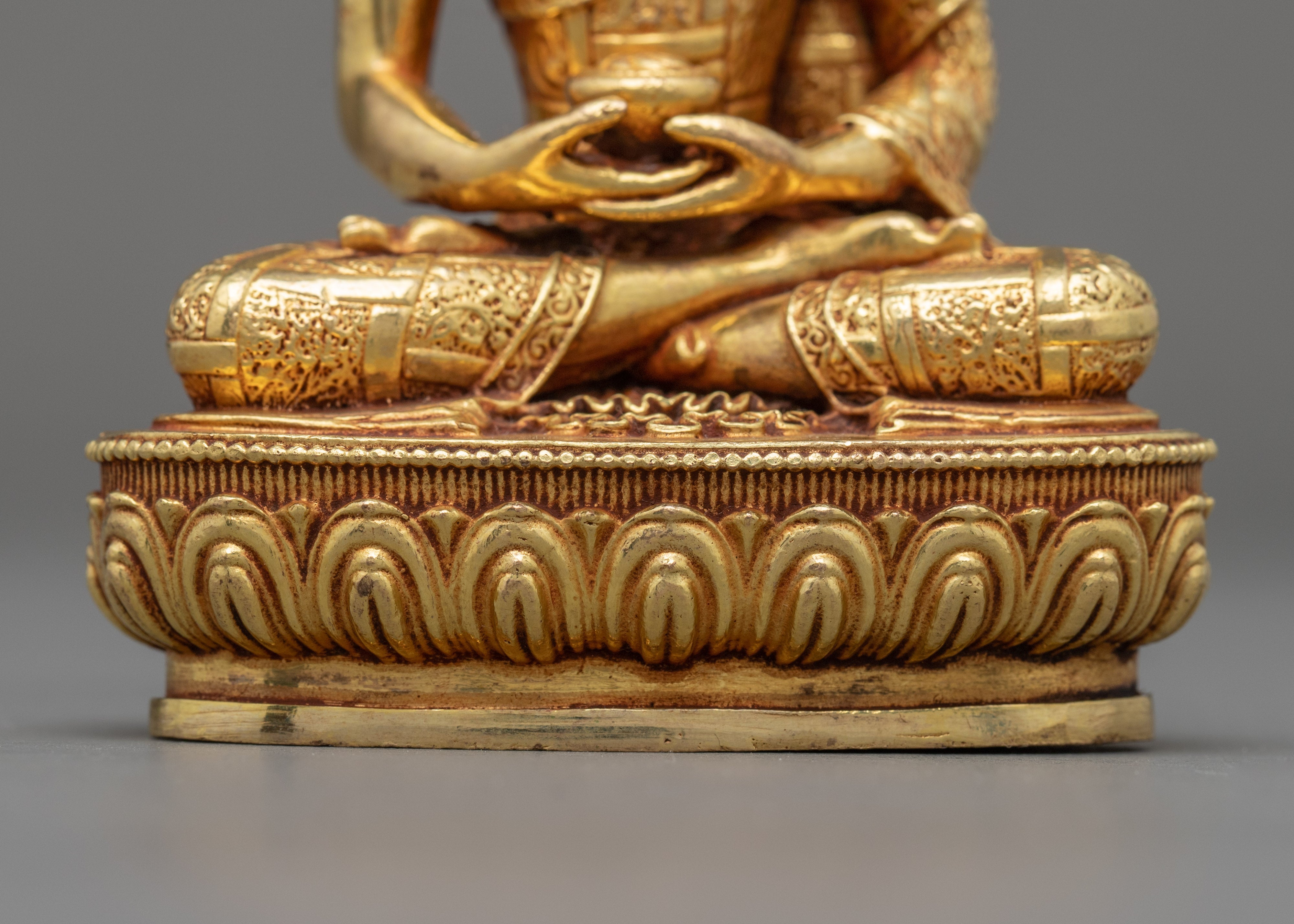 Gold Amitabha Buddha Statue | Traditional Buddhist Sculpture