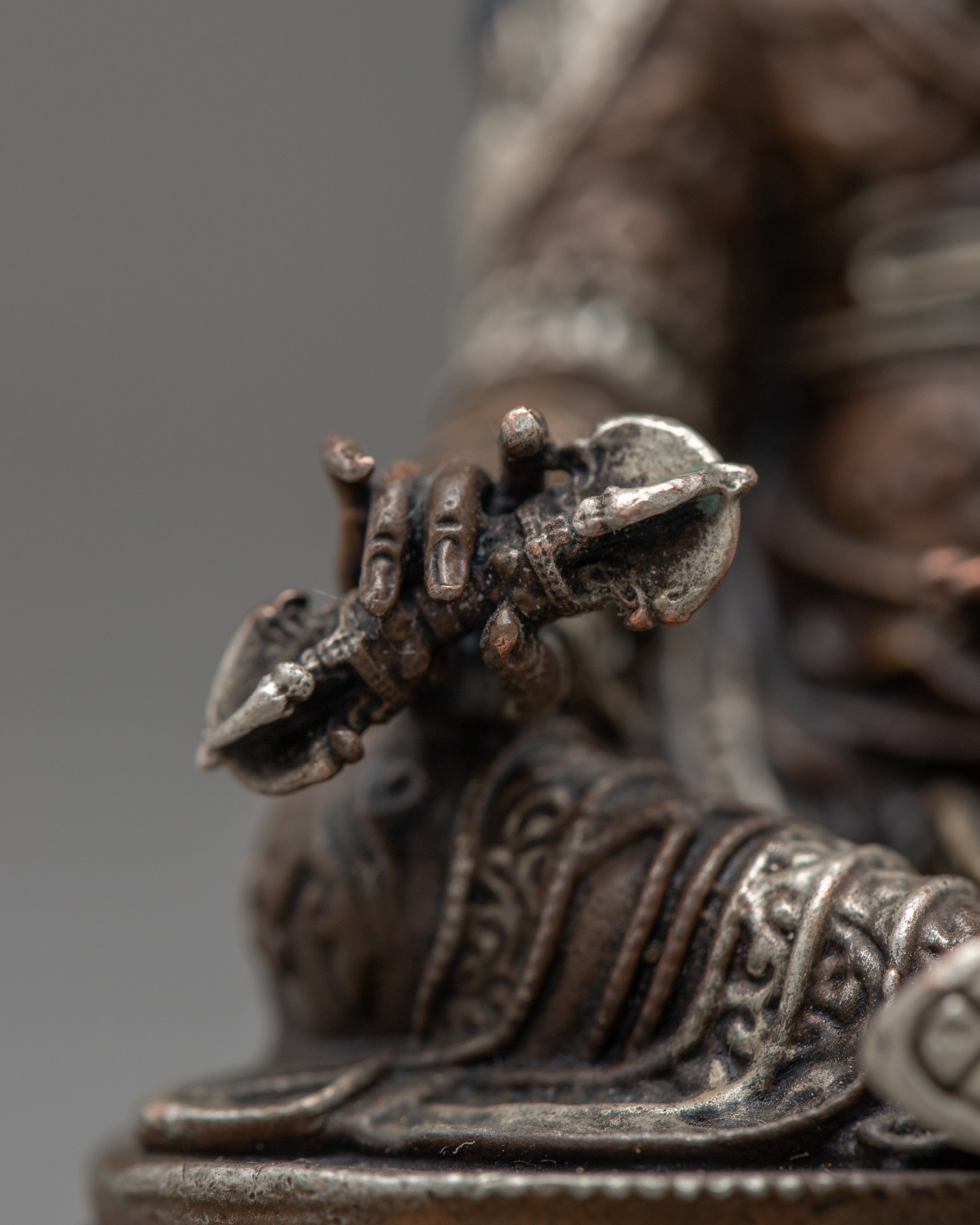 Copper Guru Rinpoche Statue | Buddhist Art Decor