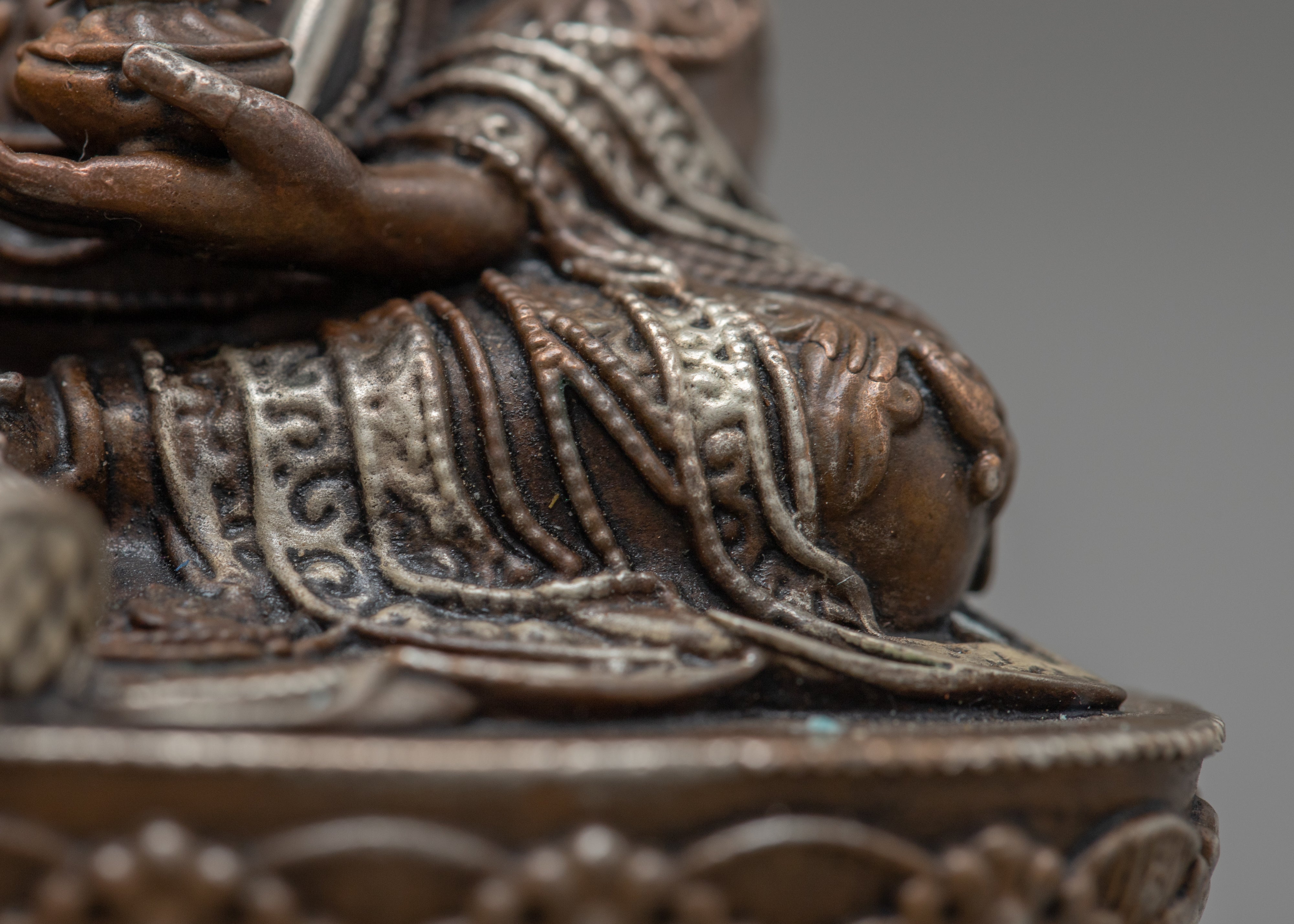 Copper Guru Rinpoche Statue | Buddhist Art Decor