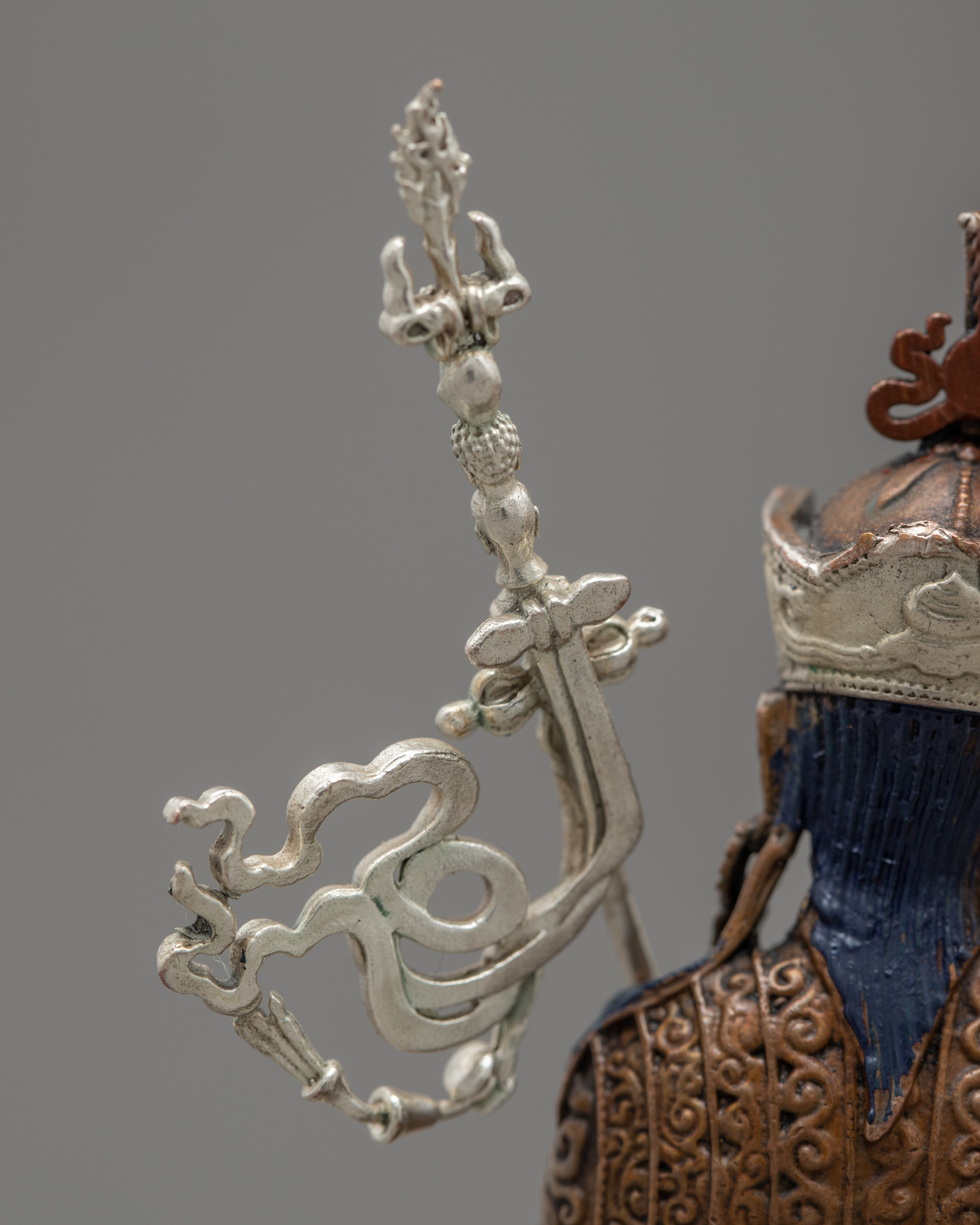 Copper Guru Rinpoche Statue | Buddhist Art Decor