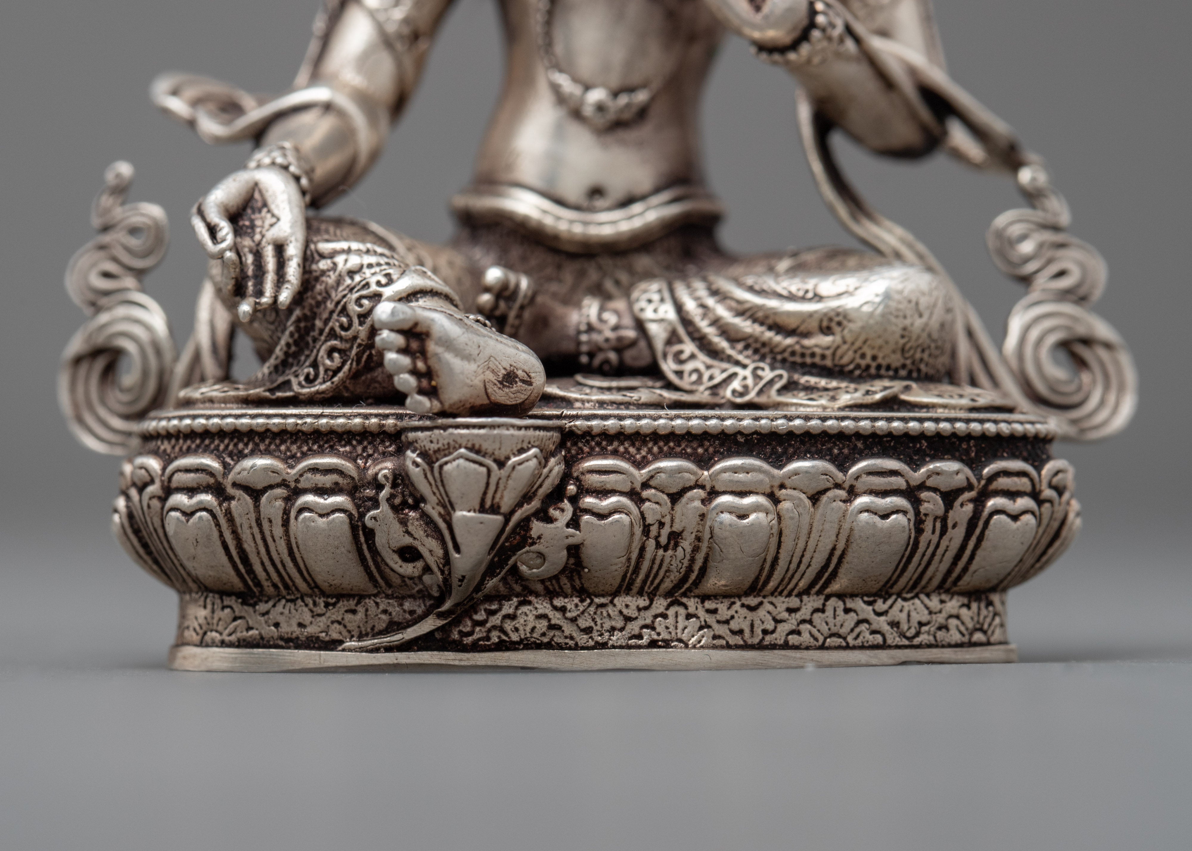 Miniature Green Tara Statue | Tibetan Buddhist Art