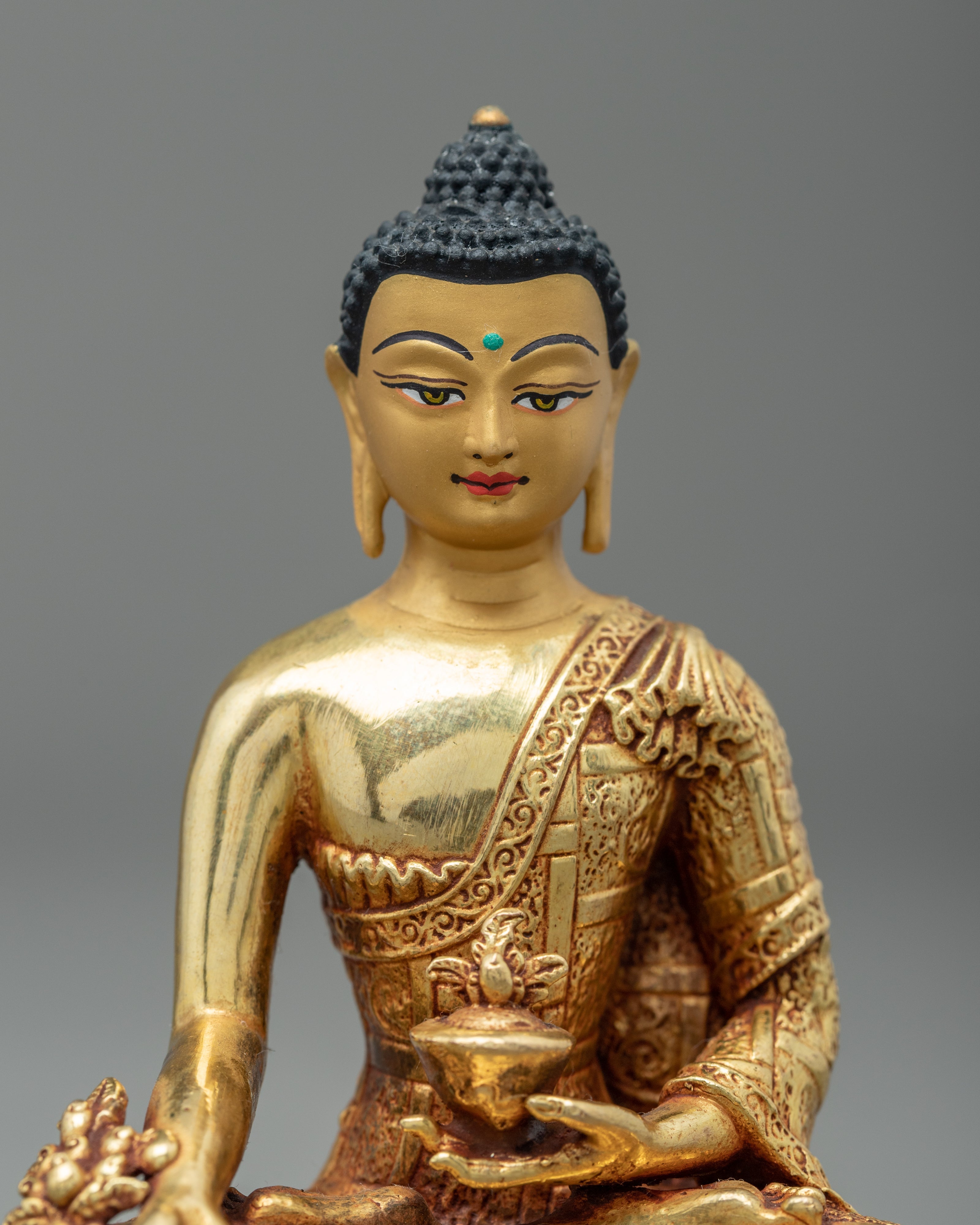 3.5" Mini Buddha Statue | Medicine Buddha Statue for Zen Space