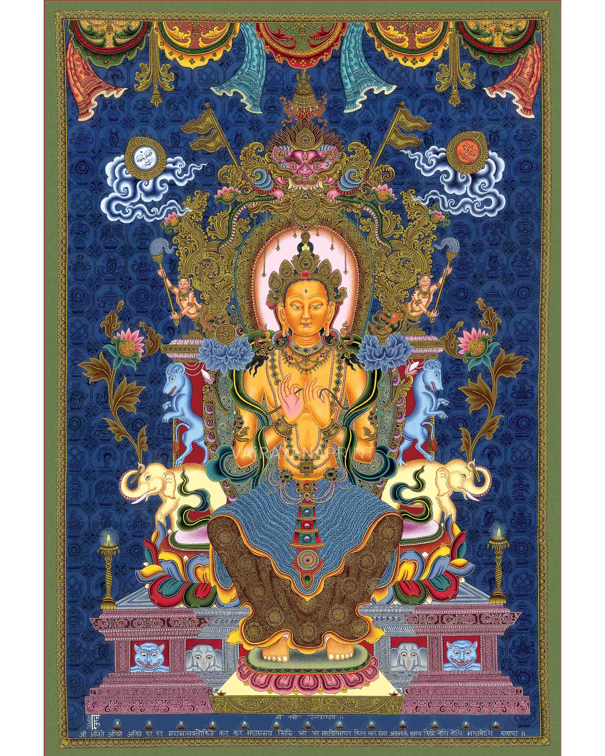 Maitreya Future Buddha Thangka Print