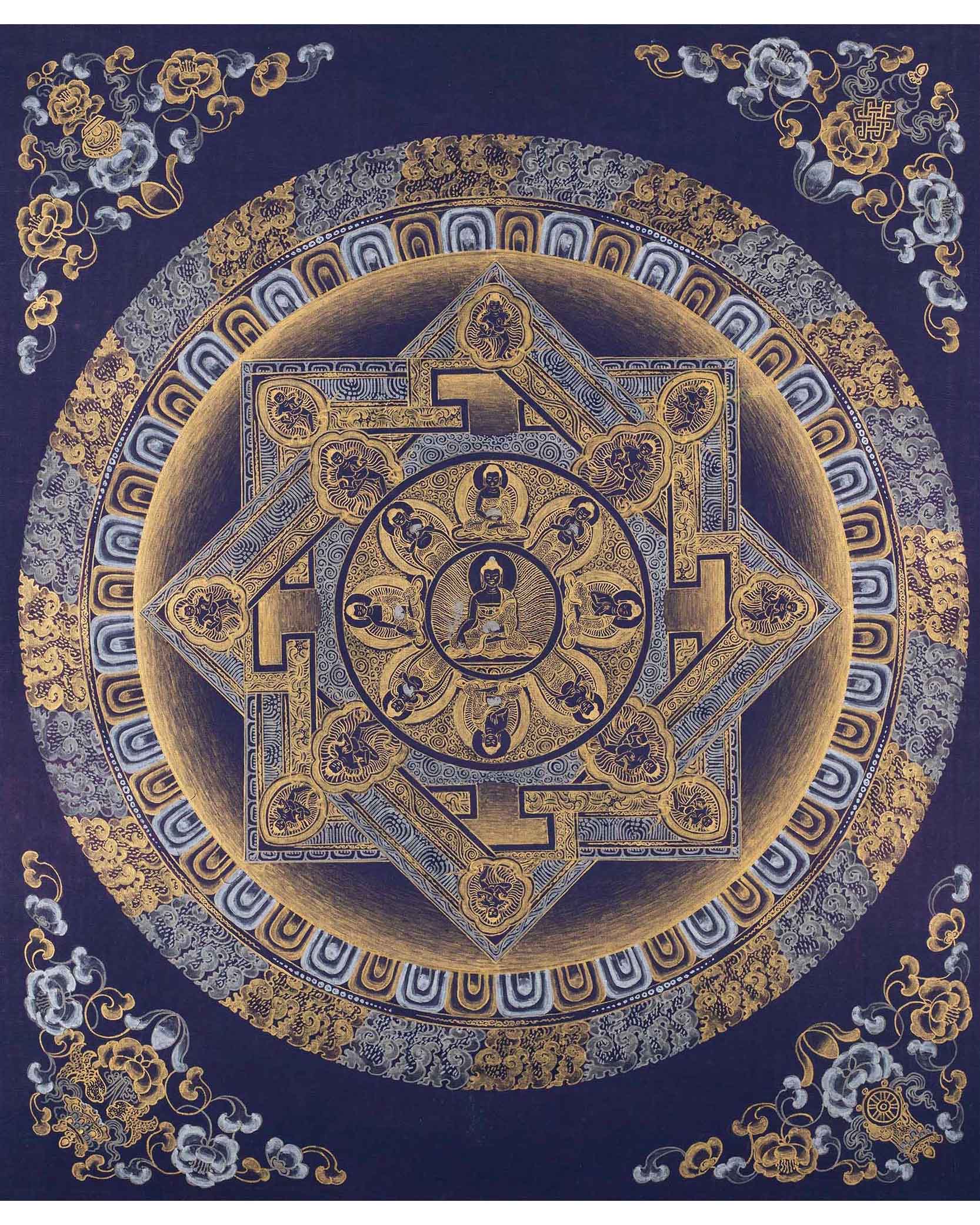 Medicine Buddha Mandala Thangka | Original Buddhist Art