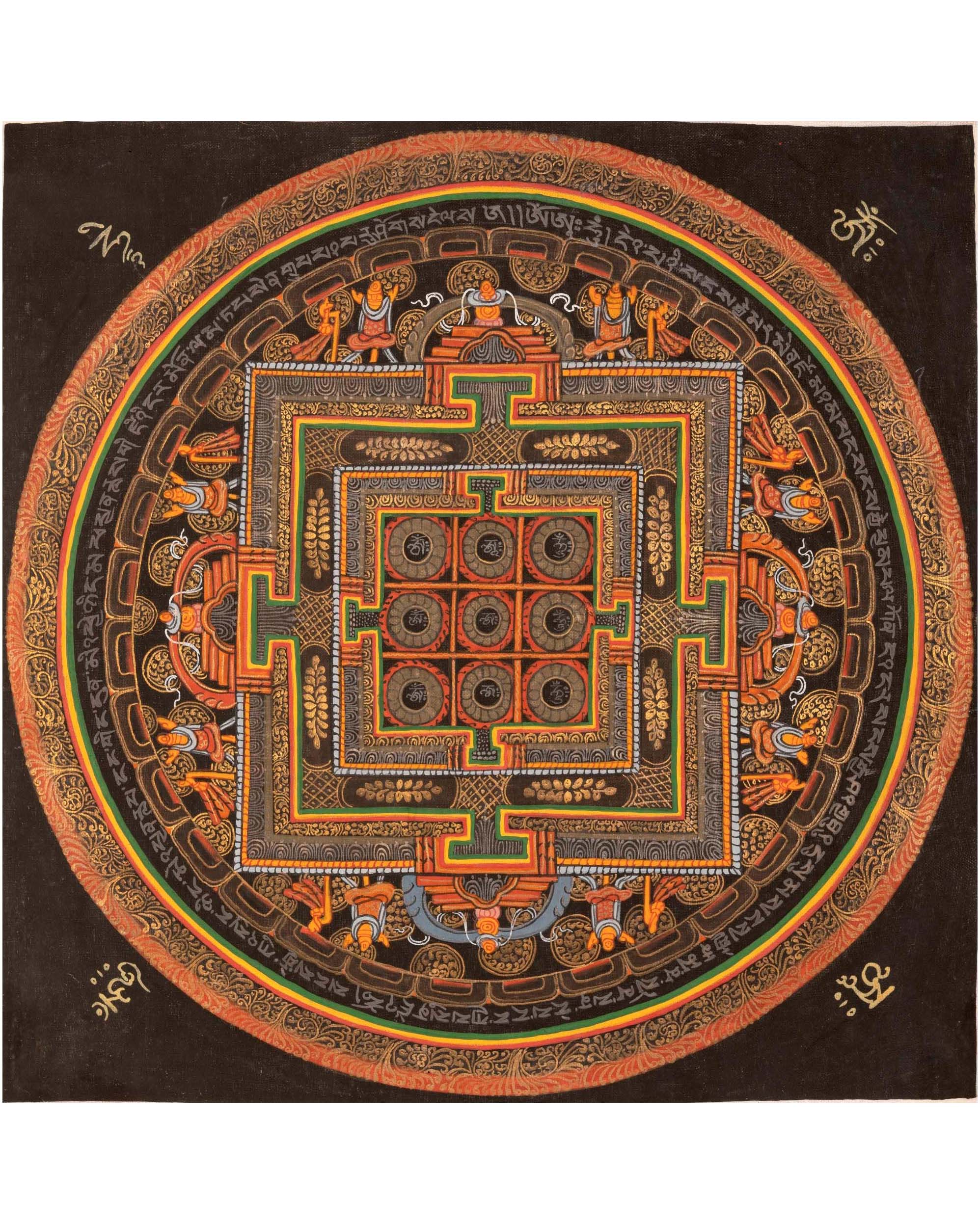 Mantra Mandala Thangka | Wall Decoration Painting