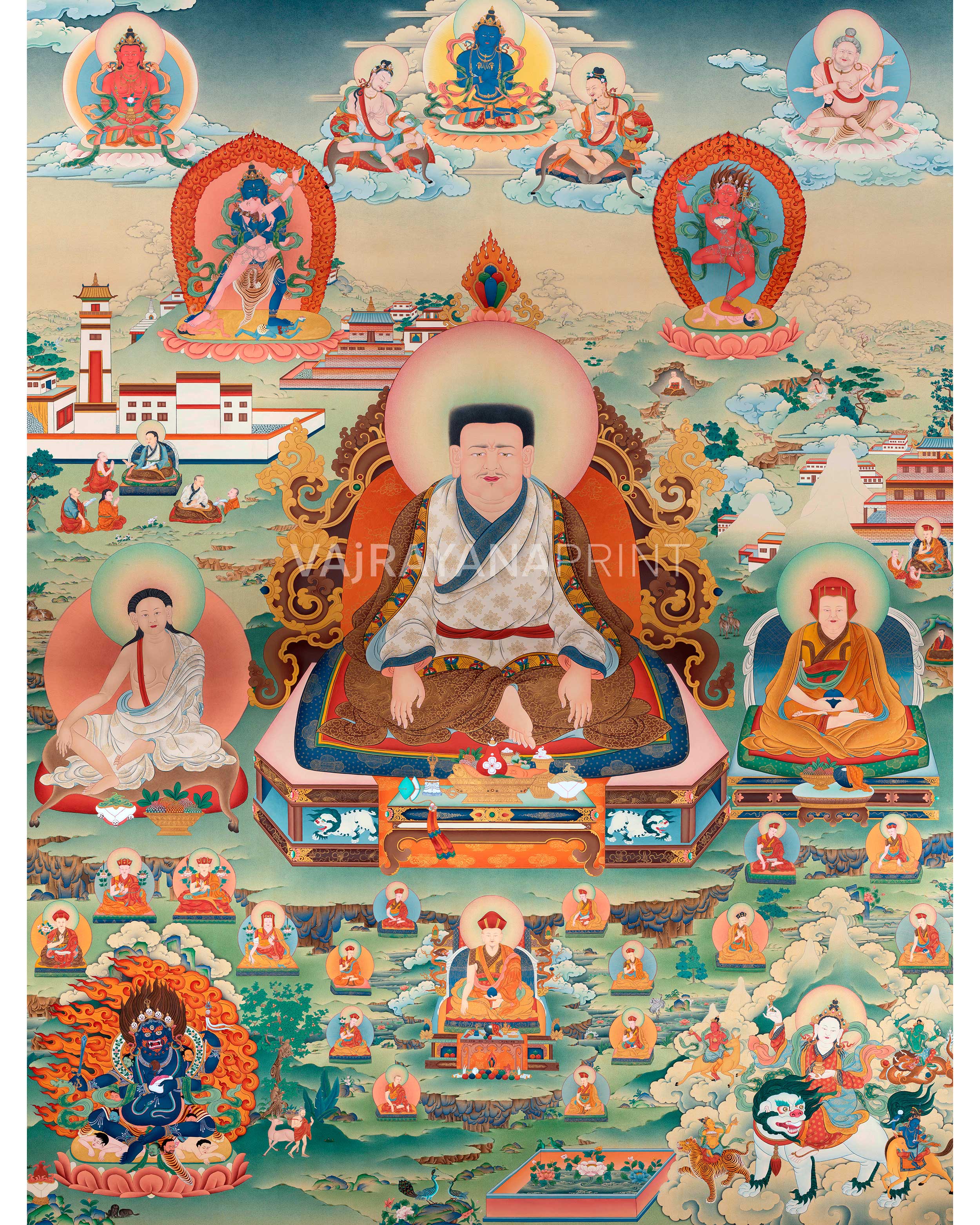 Guru Marpha Thangka Print