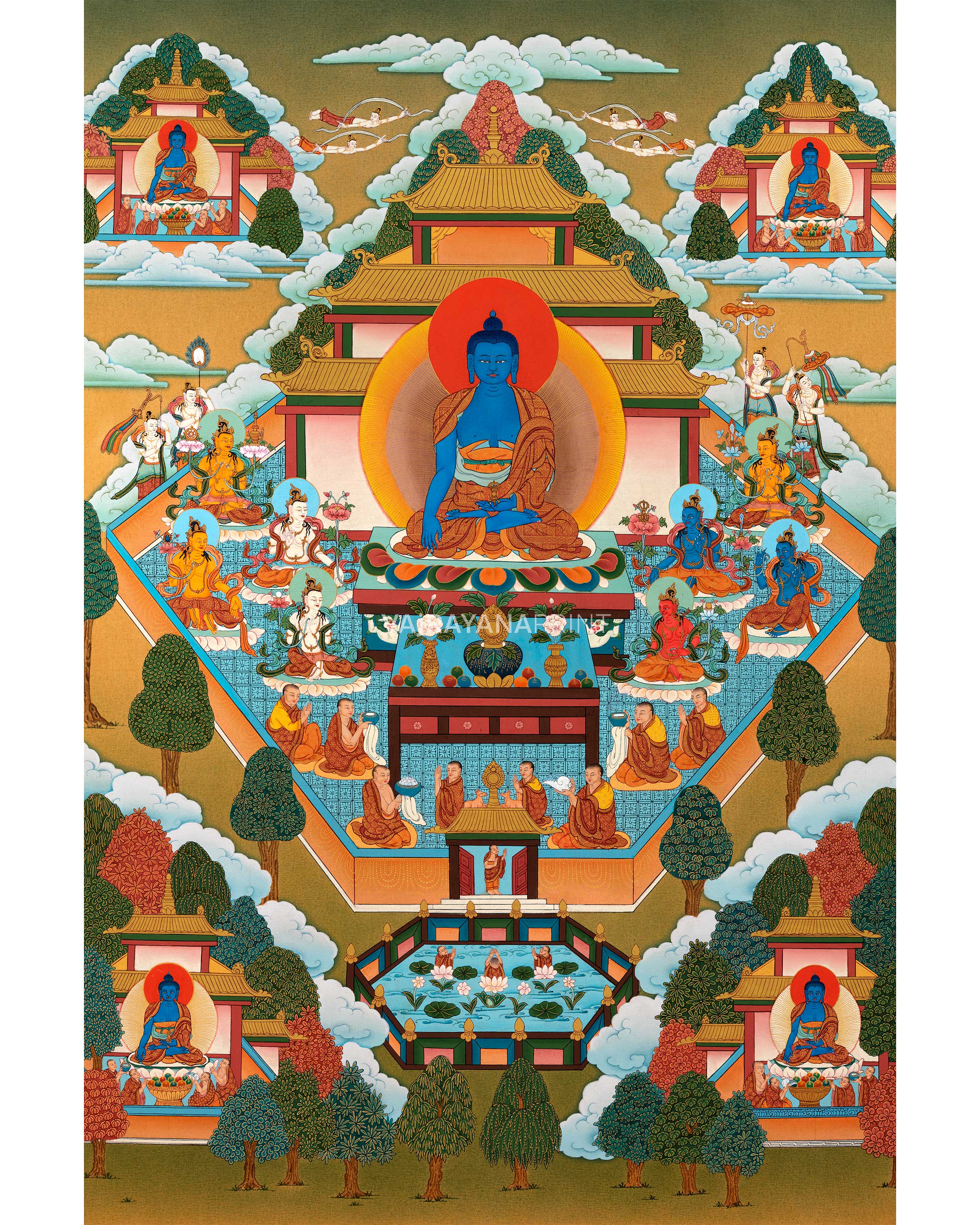 akshobya thangka, buddha thangka, enlightenment thangka