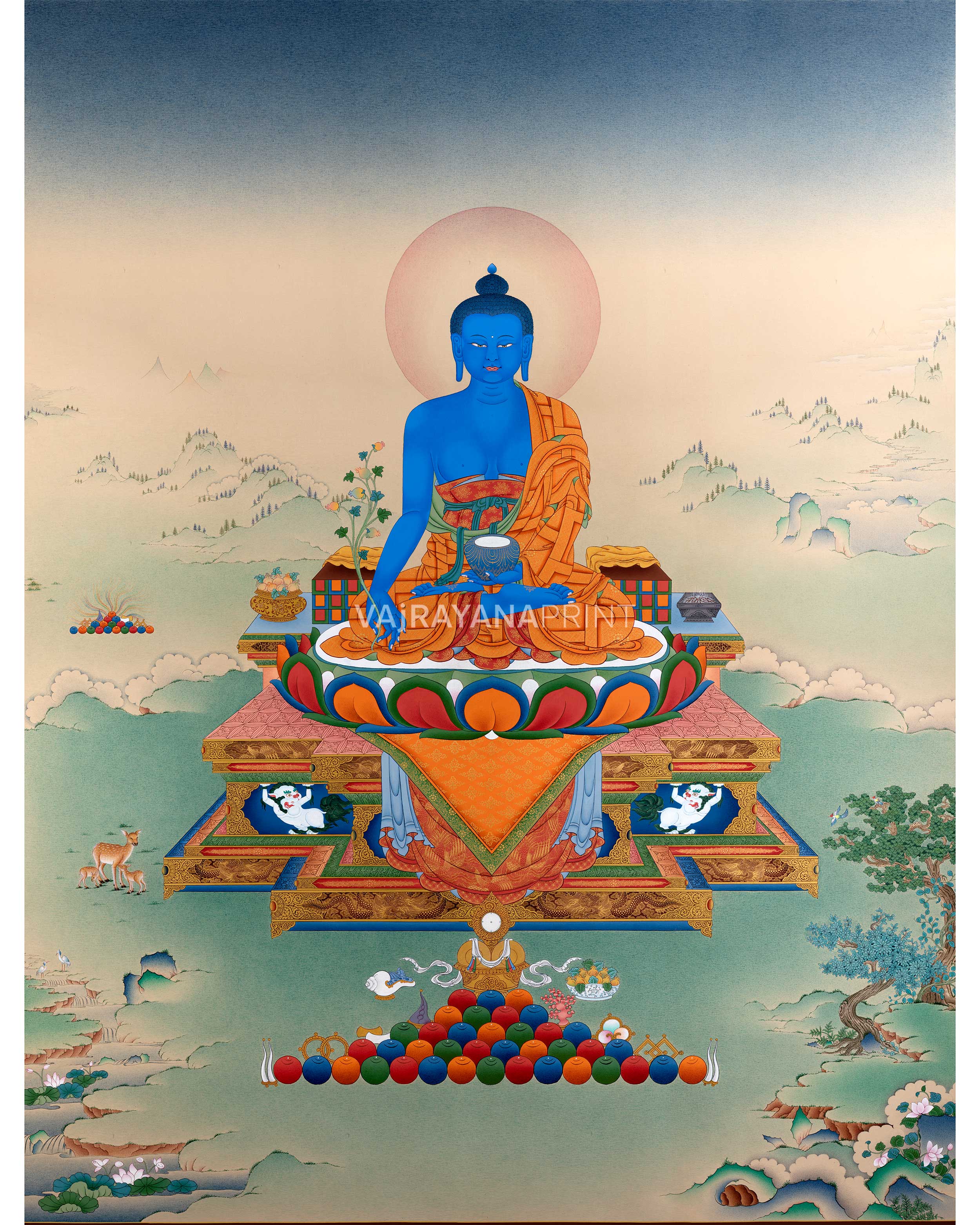 Medicine Buddha Thangka Print
