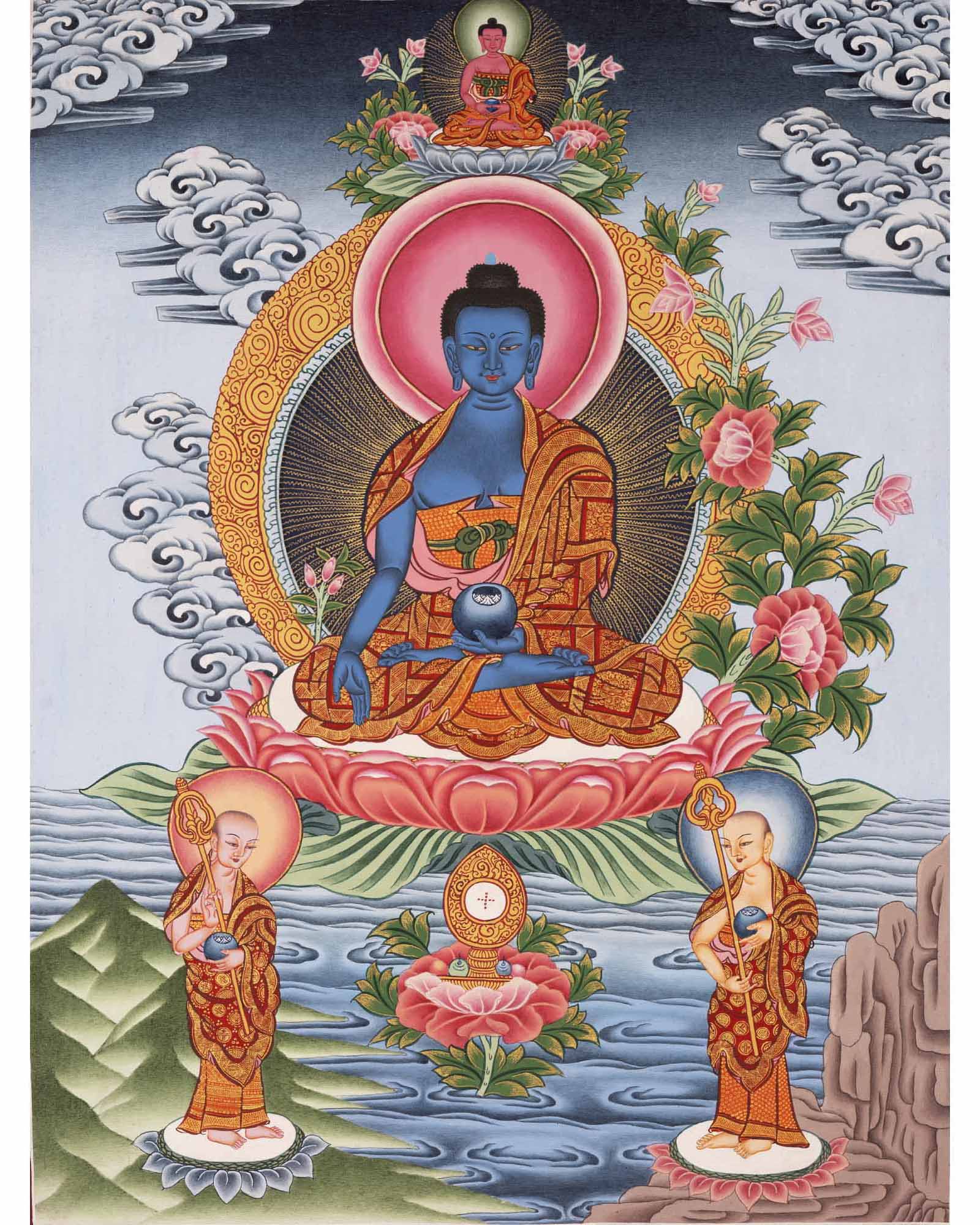 Bhaisajyaguru Thangka | Original Hand-Painted Tibetan Art