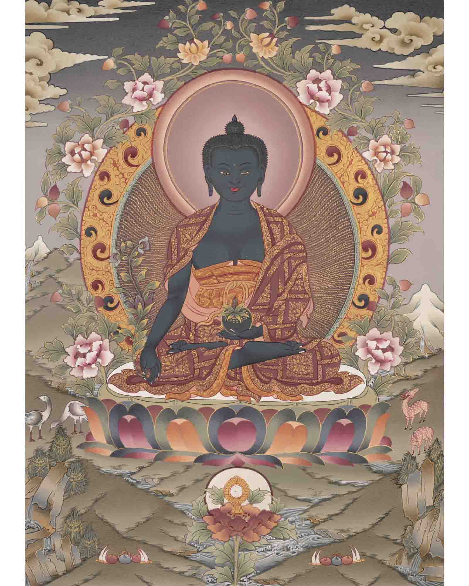 Medicine Buddha Thangka | Wall Decor Painting