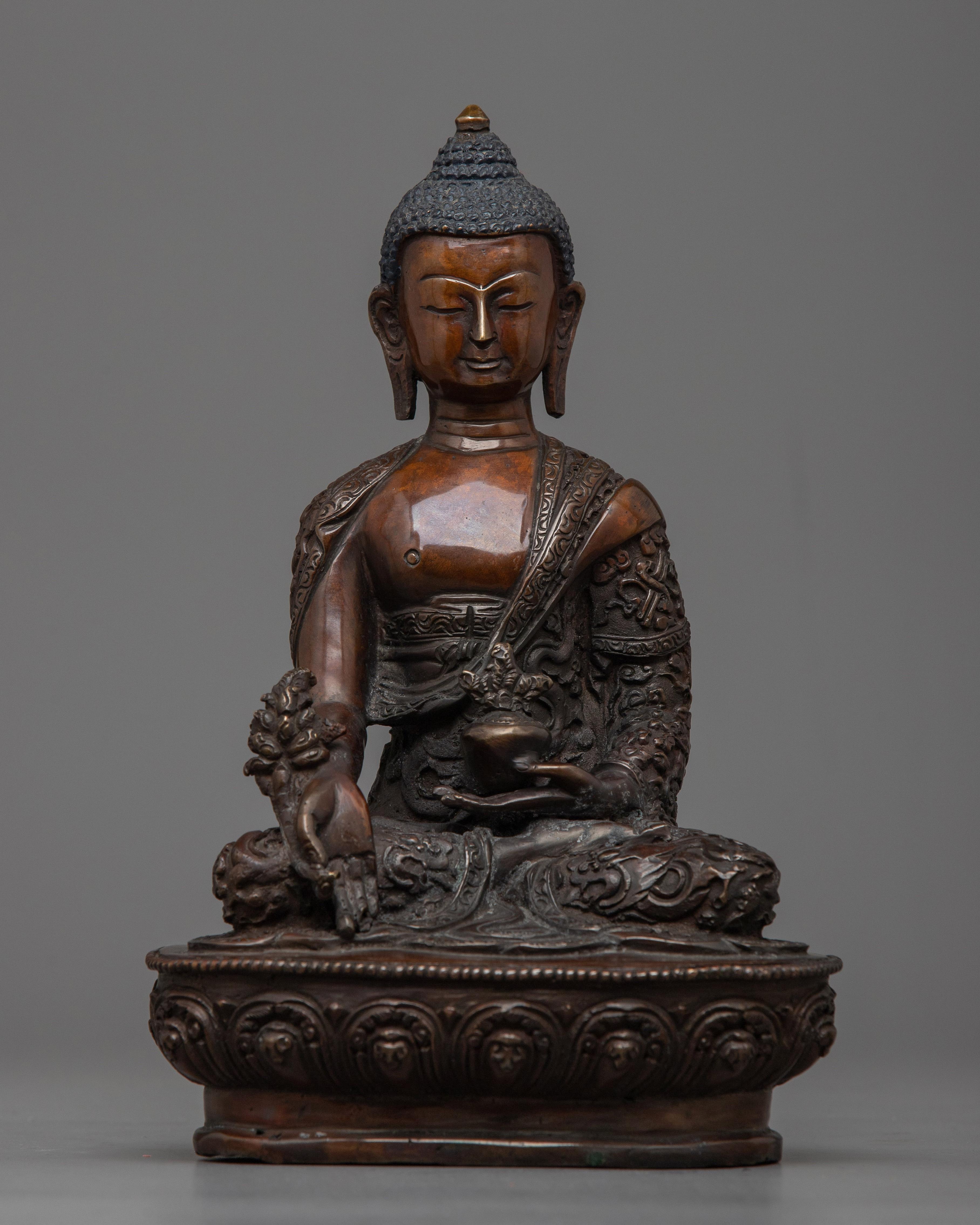 Copper medicine buddha