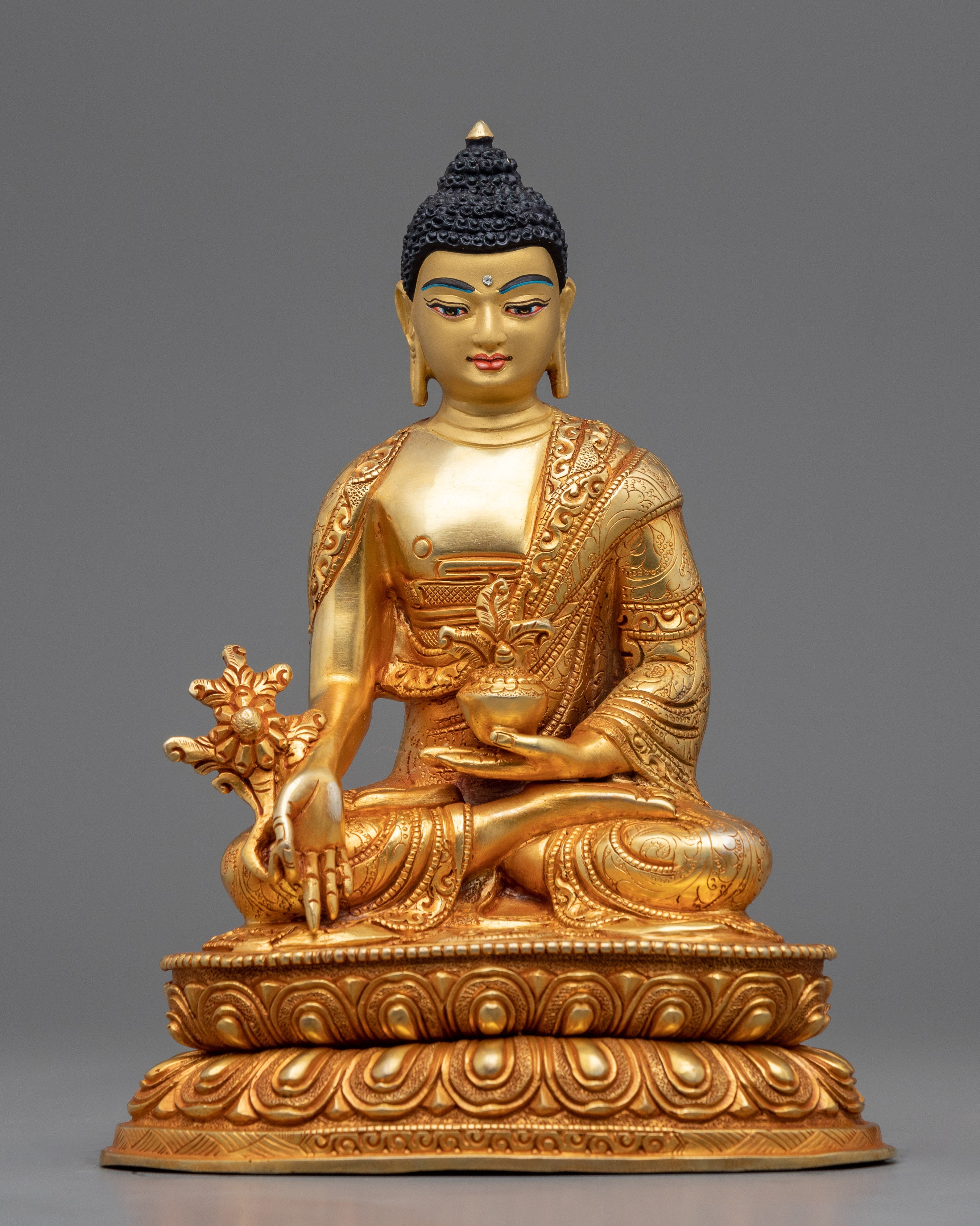 Tibetan Healing Buddha Statue | Himalayan Medicine Buddha Sculpture