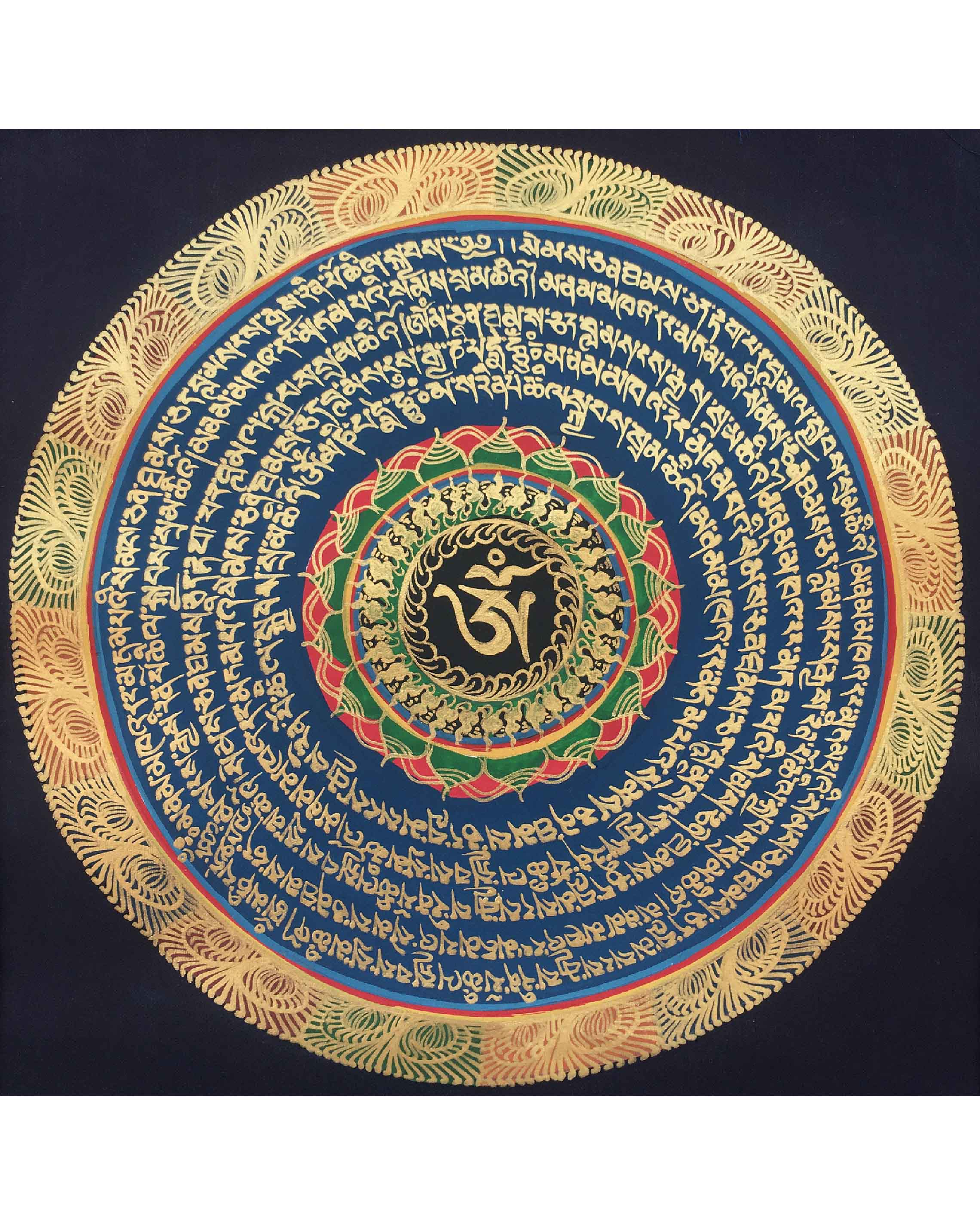 Mounted Mandala Thangka | Religious Handpainted Art | Wall Decoration