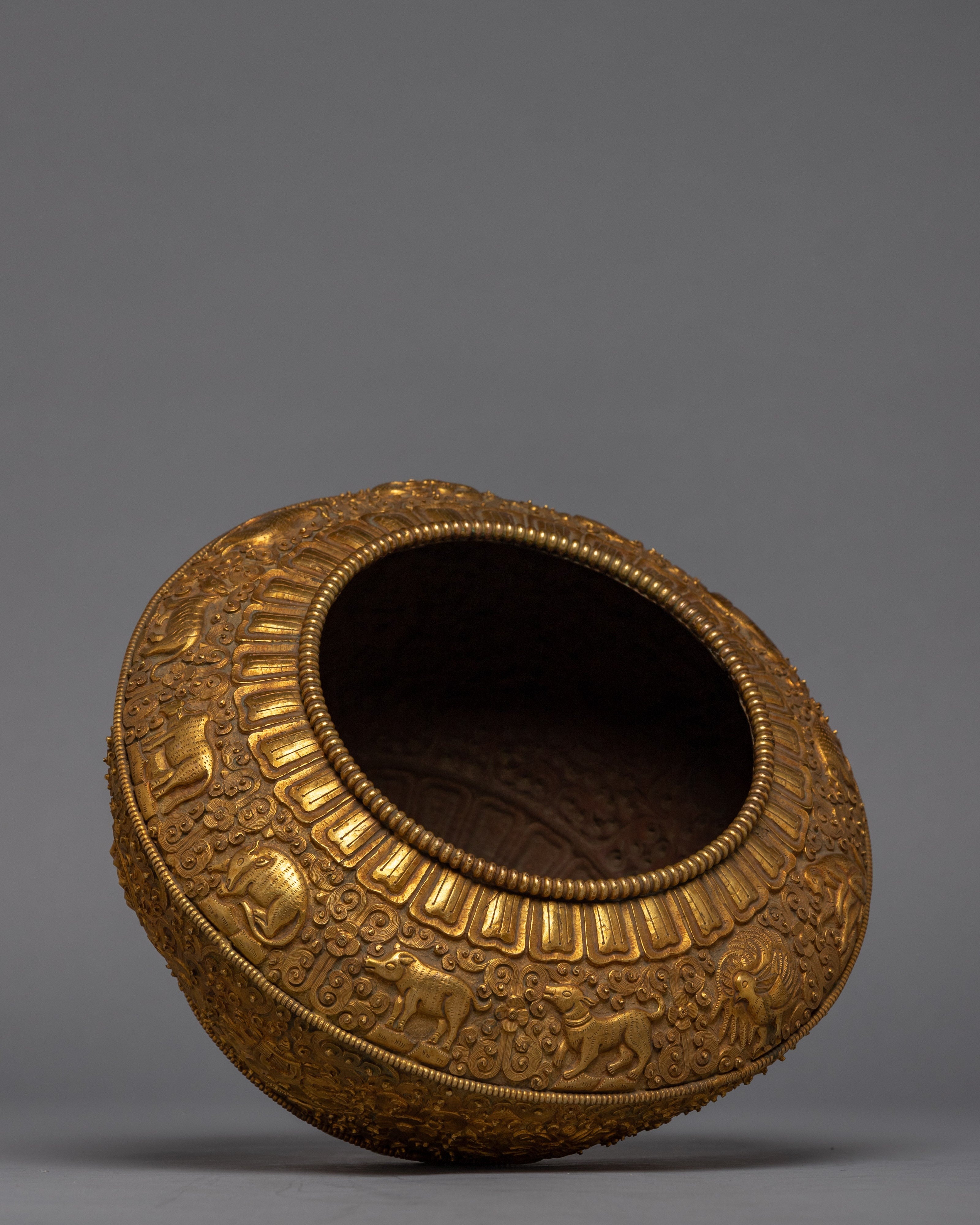 Traditional Buddhist Ritual Rice Pot For Offering | Himalayan Ritual Items For Ceremonies