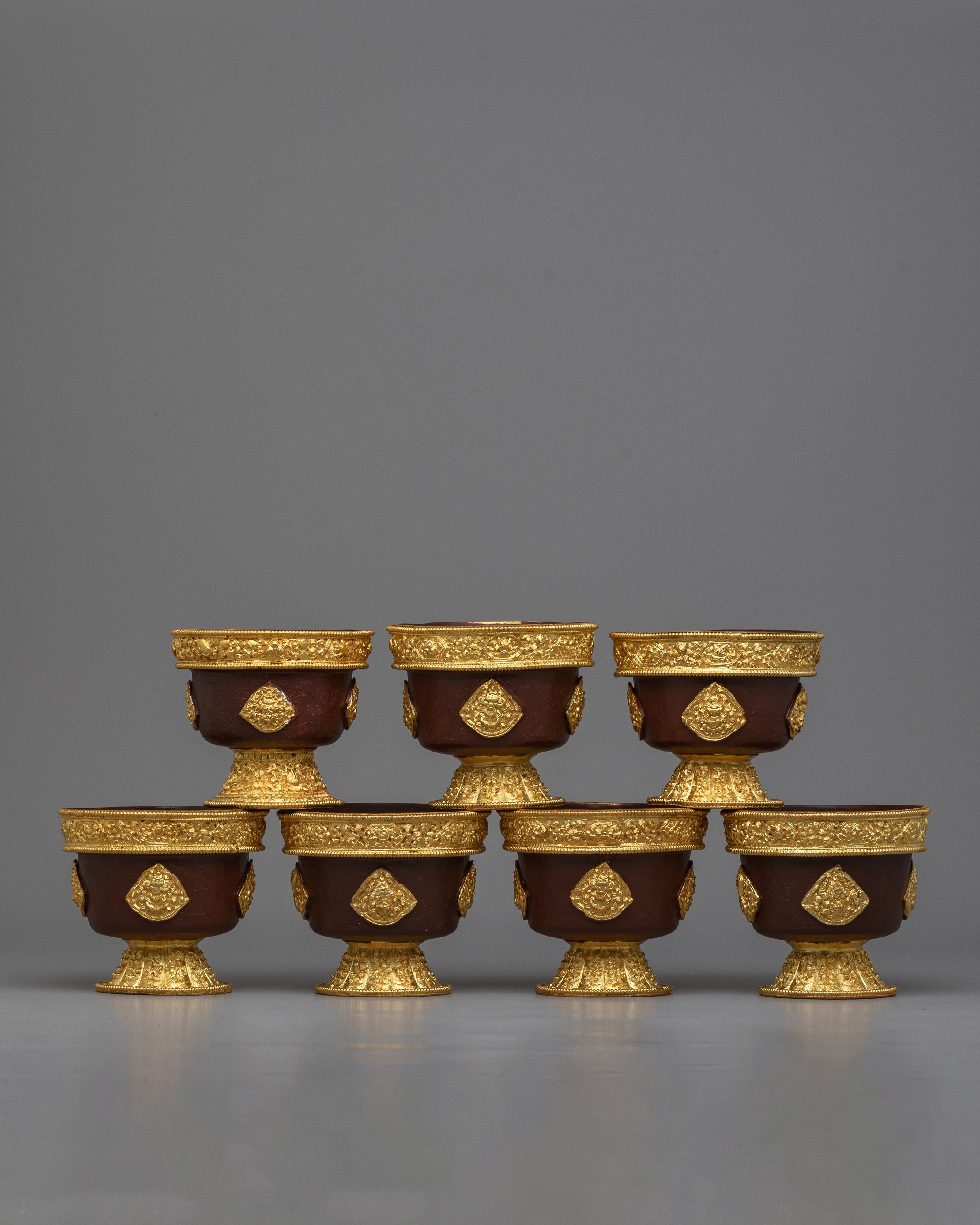 Copper Offering Bowl with Intricate Engravings