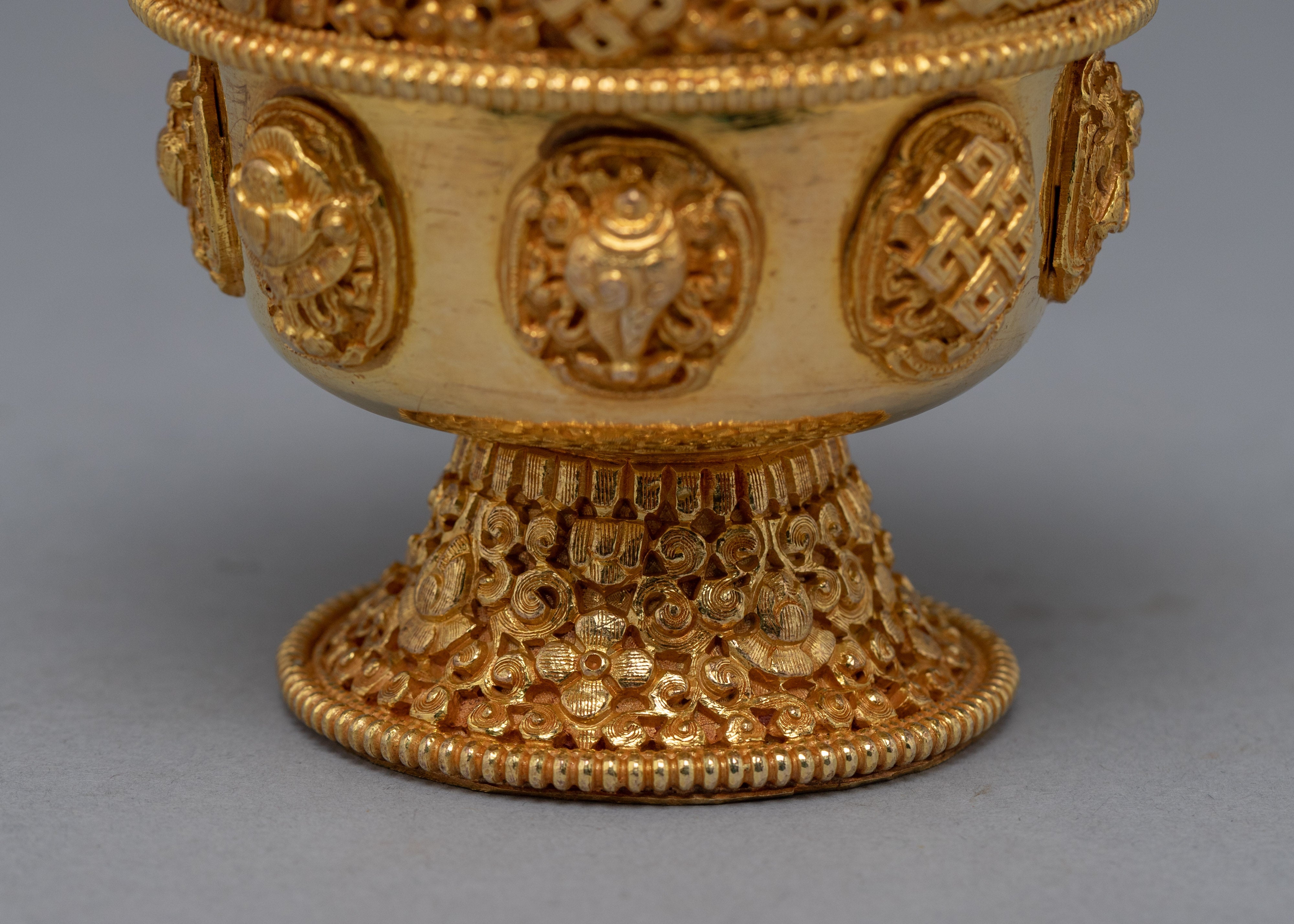 Gold Plated Offering Bowl | Himalayan Art Work