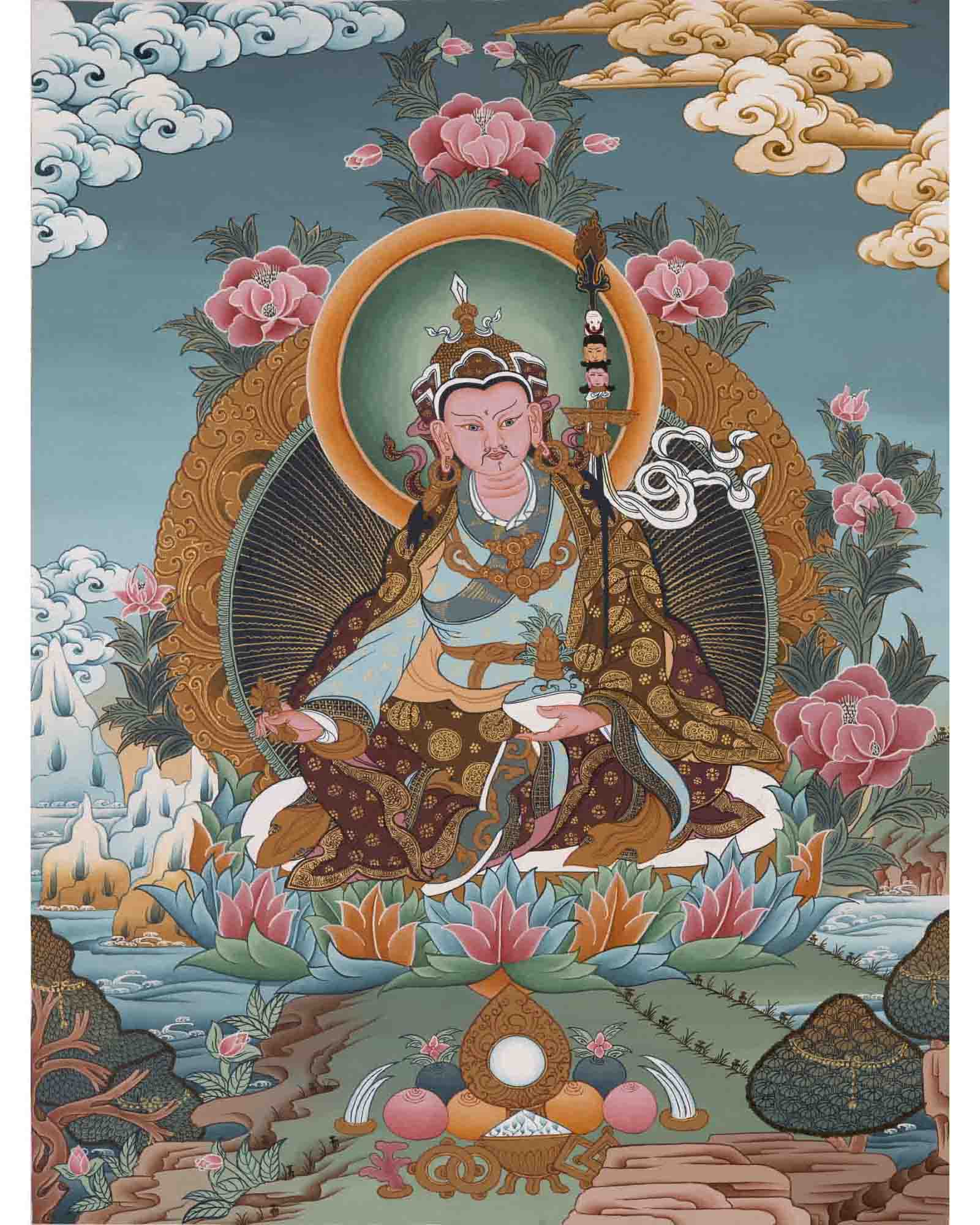 Padmasambhava Guru | Buddhist Thangka | Religious Wall Decors