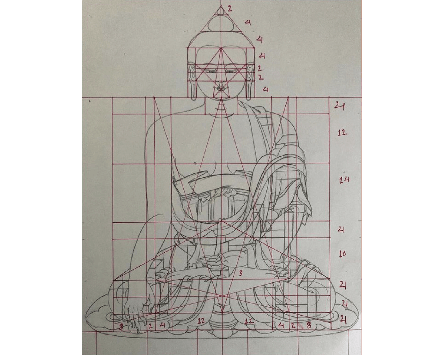 Buddha Shakyamuni Thangka, Hand Painted Tibetan Buddha Painting in Stone colors & 24K Gold, Karma gadri