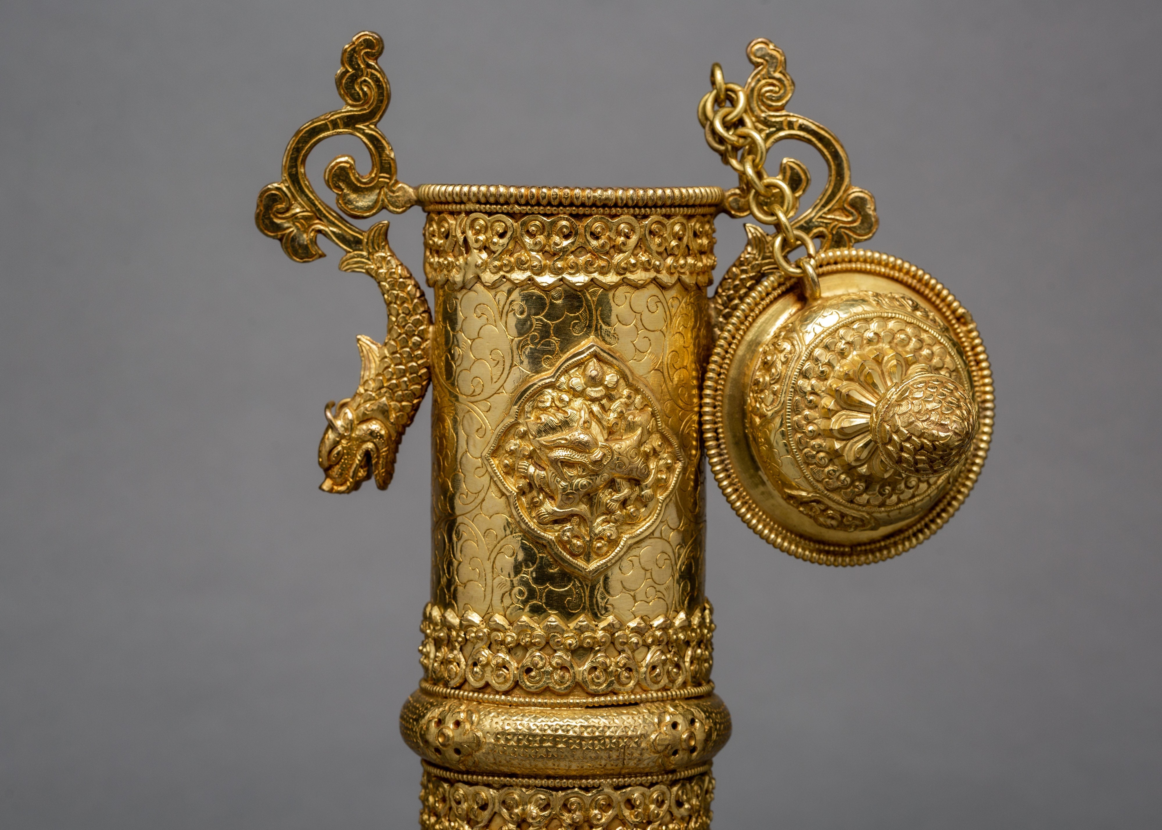 Traditional Incense Holder | Plated With Pure 24K Gold | Tibetan Holder