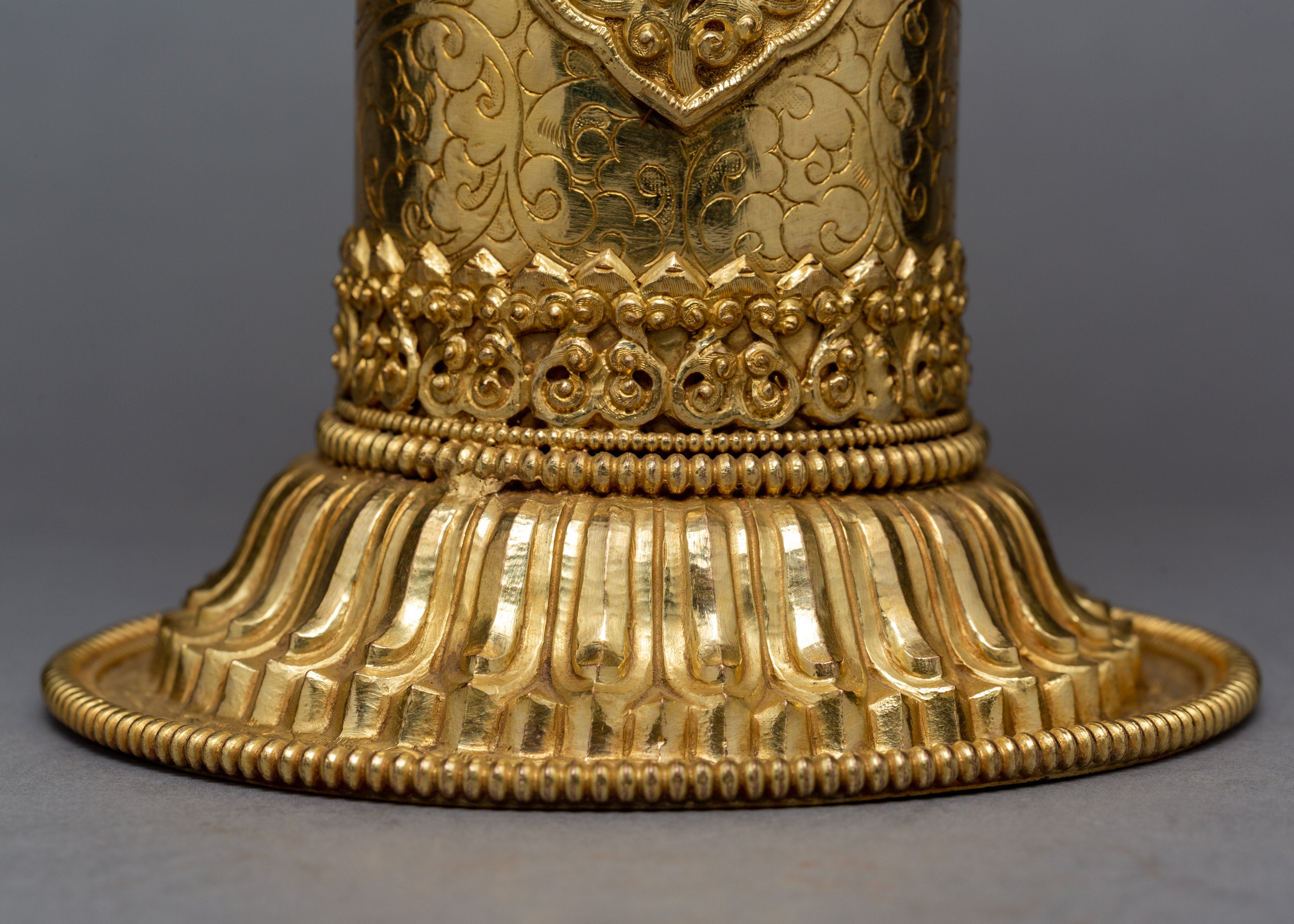Traditional Incense Holder | Plated With Pure 24K Gold | Tibetan Holder