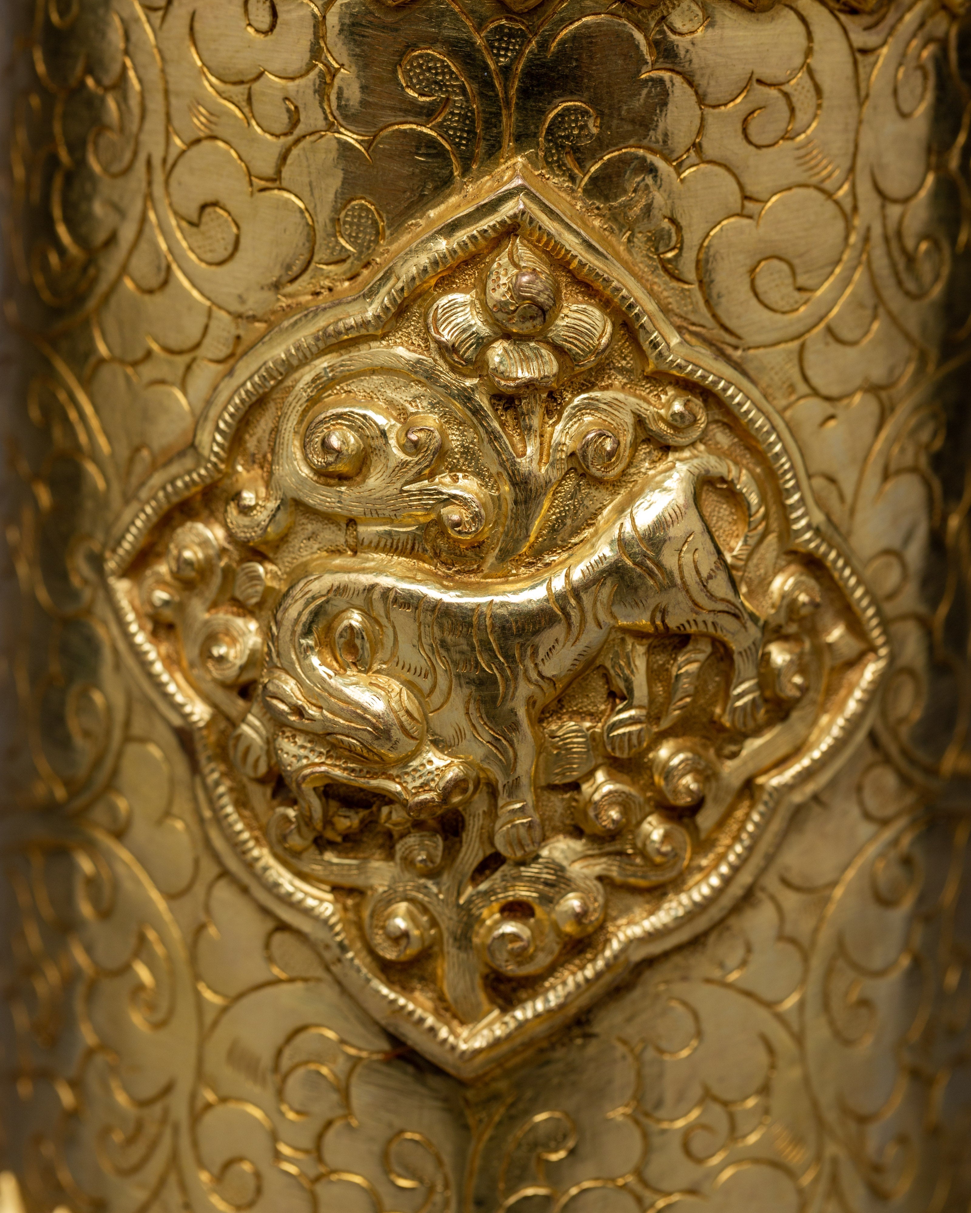Traditional Incense Holder | Plated With Pure 24K Gold | Tibetan Holder