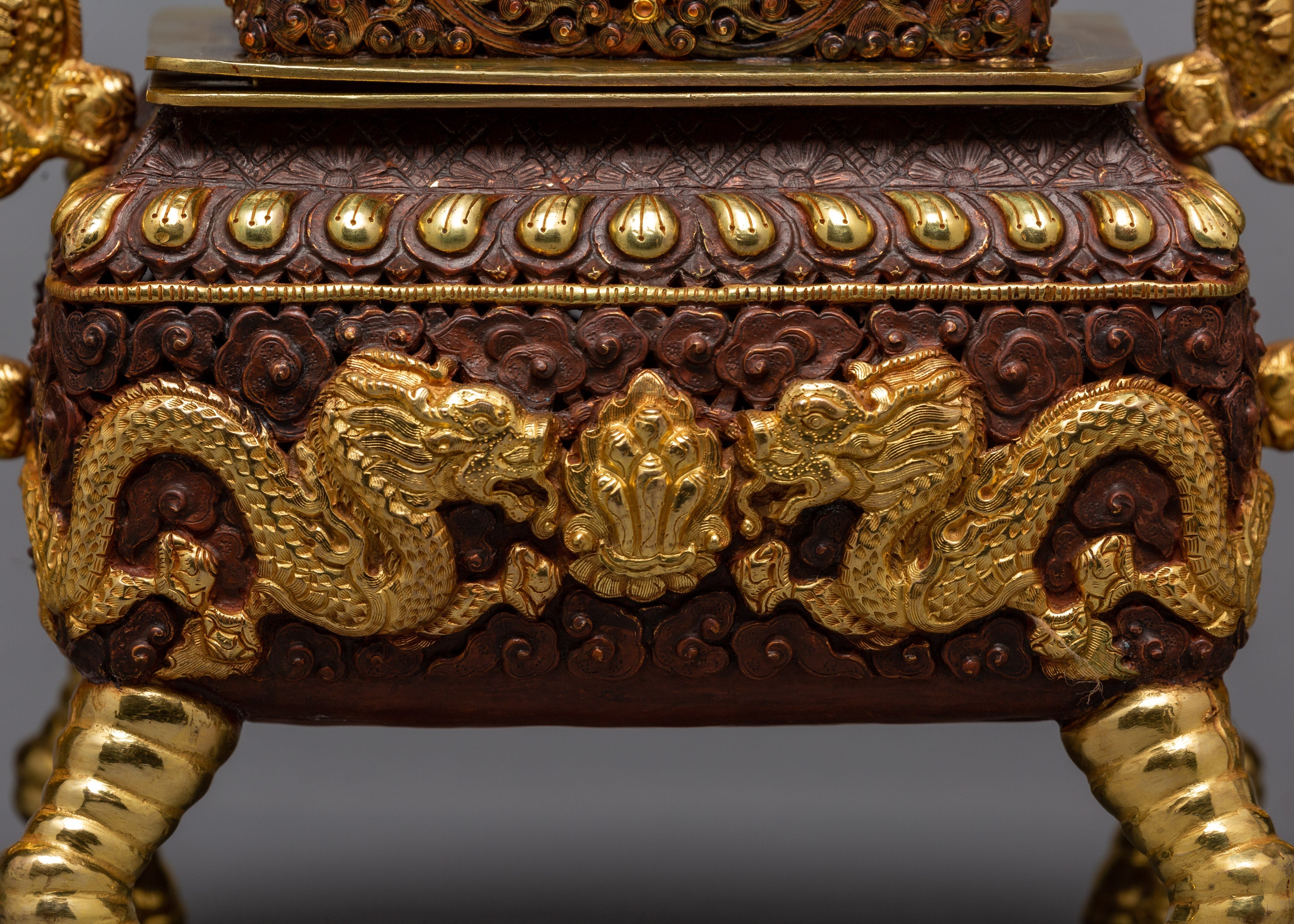 Copper Incense Burner | Plated With Gold| Ritual Items