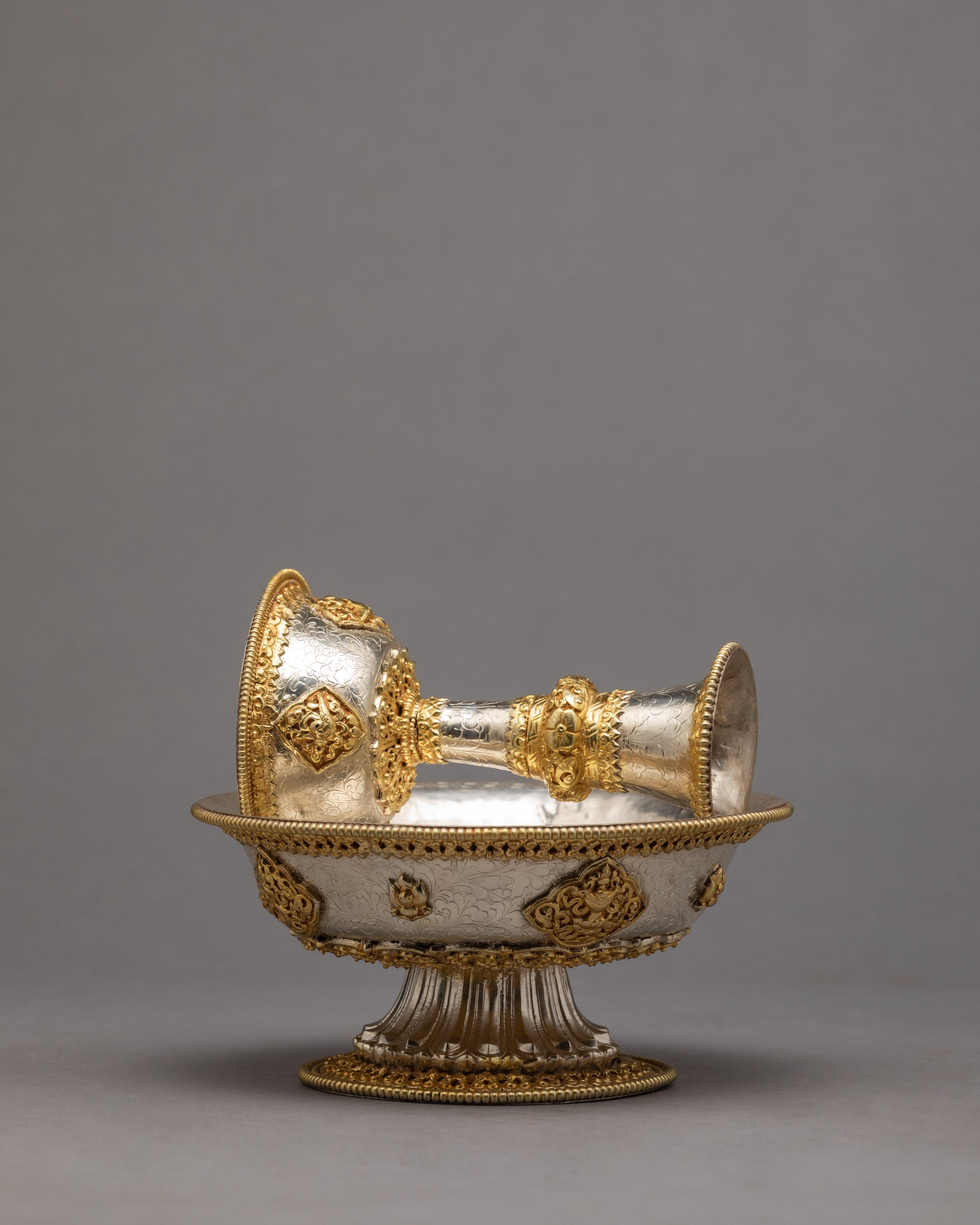 Gold Plated Serkyem Set | Buddhist Ritual Item | Plated With 24K Gold