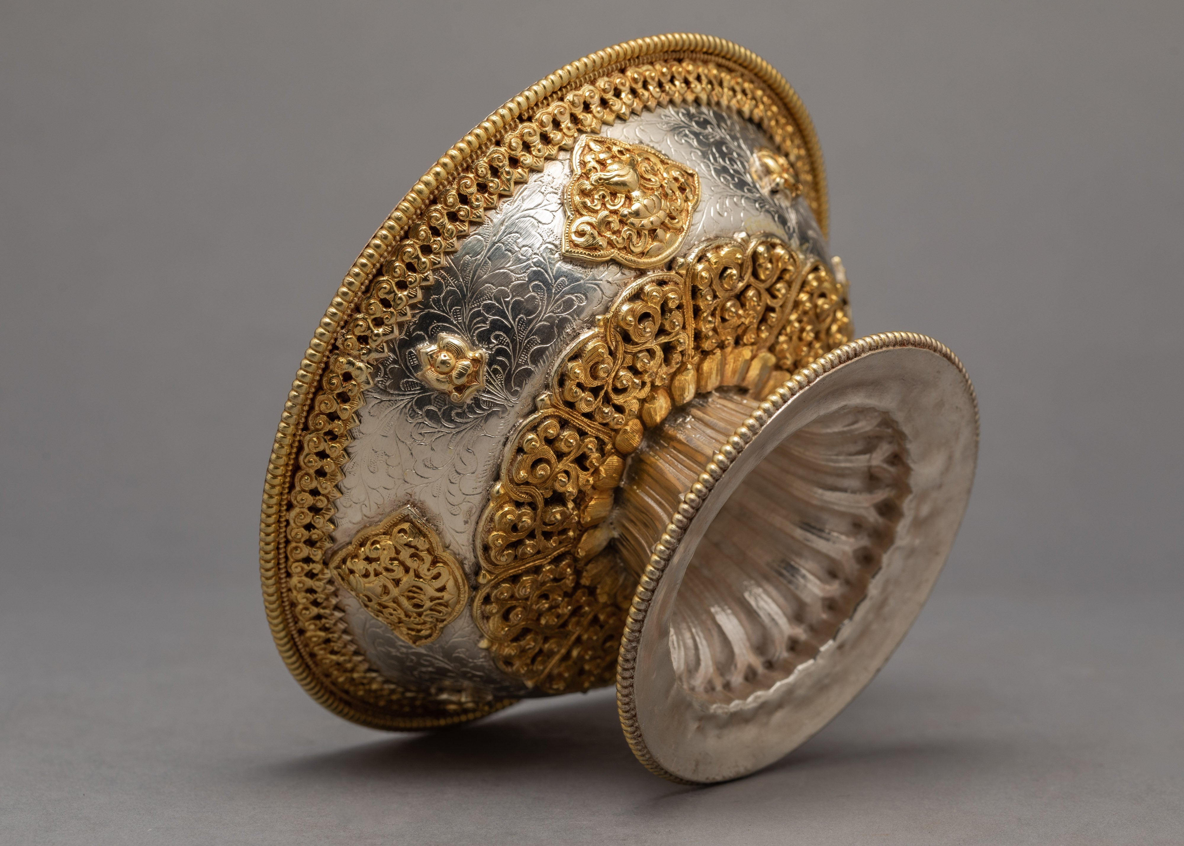 Gold Plated Serkyem Set | Buddhist Ritual Item | Plated With 24K Gold