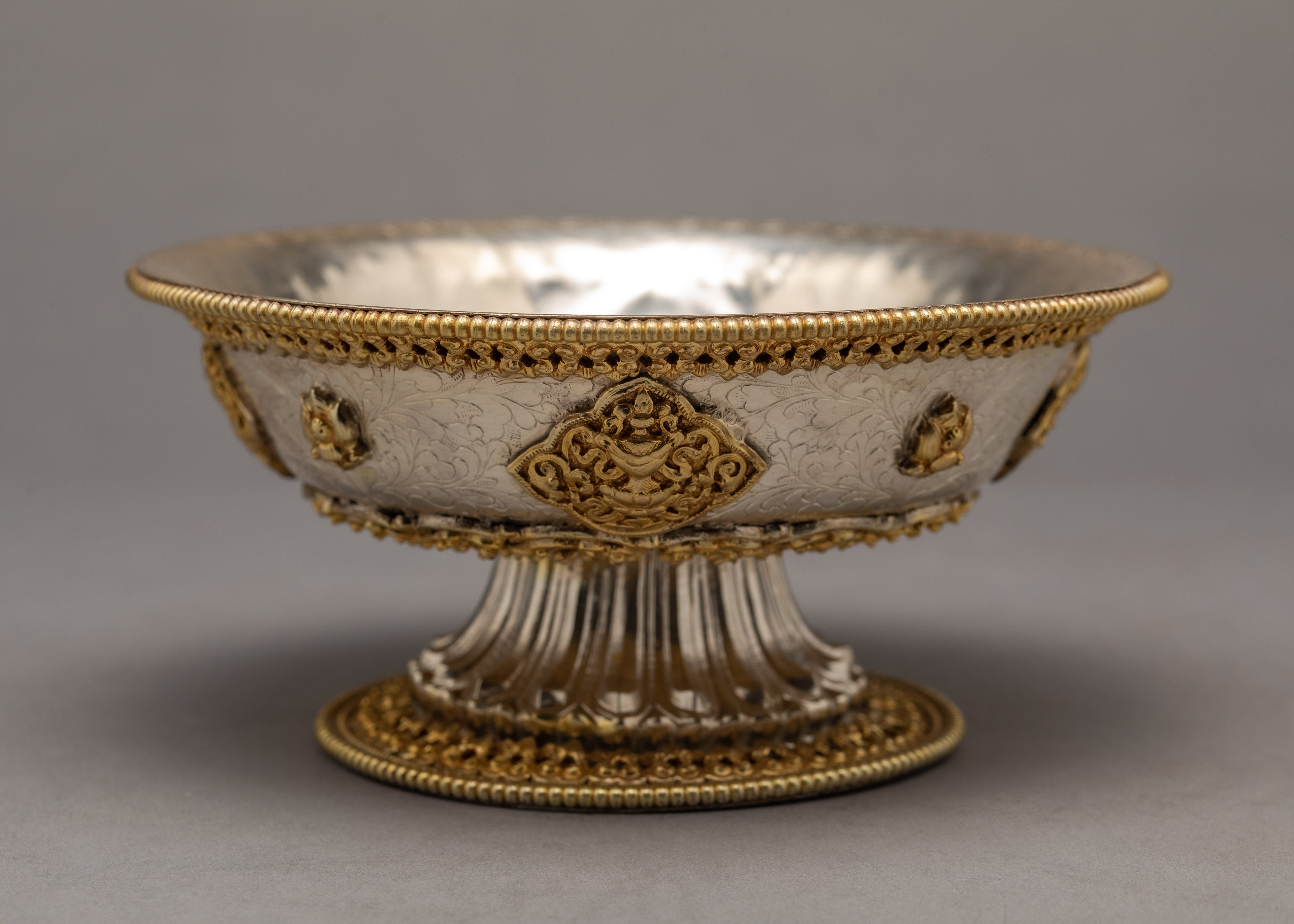 Gold Plated Serkyem Set | Buddhist Ritual Item | Plated With 24K Gold