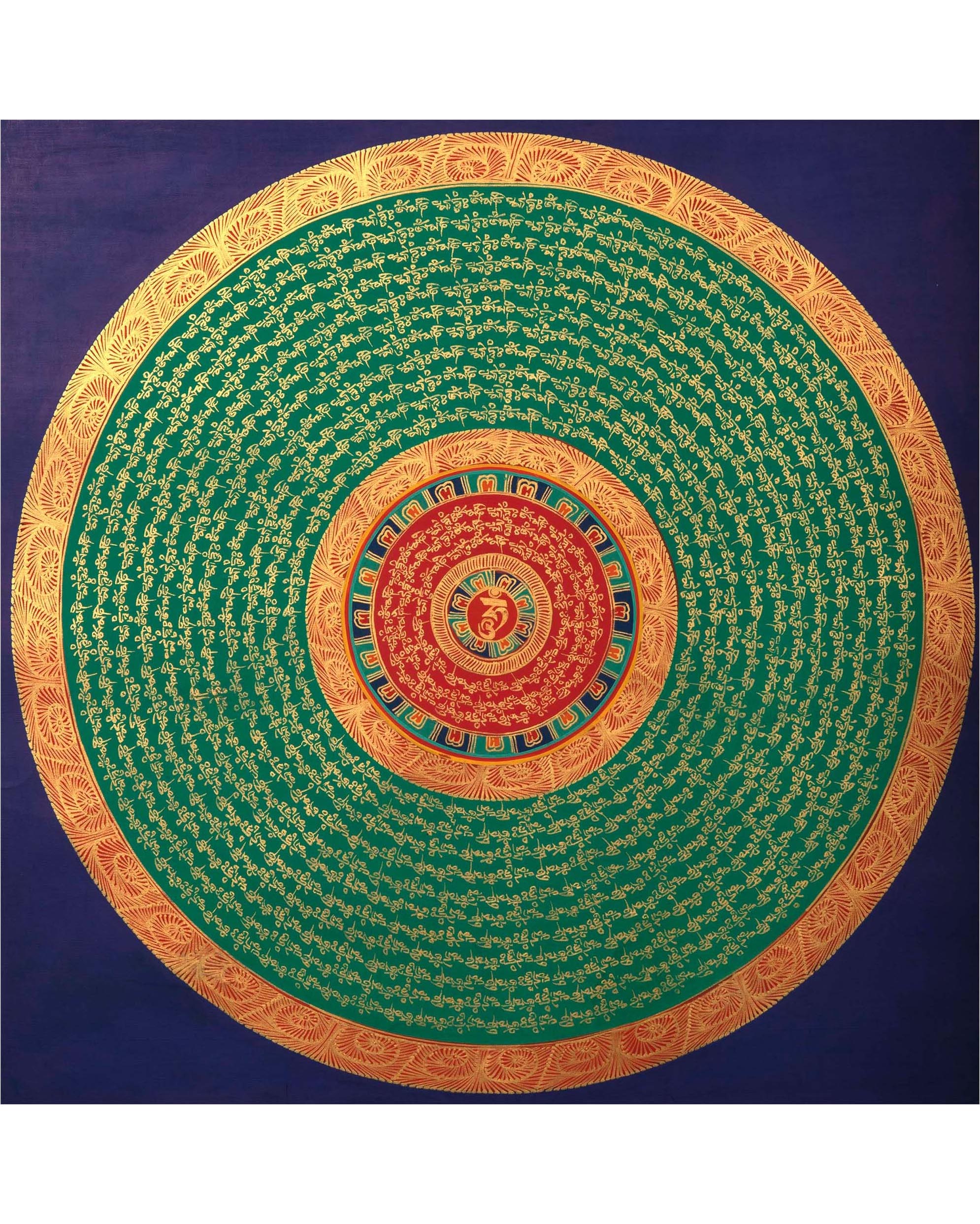 Round Mandala Thangka | Mindfulness Meditation