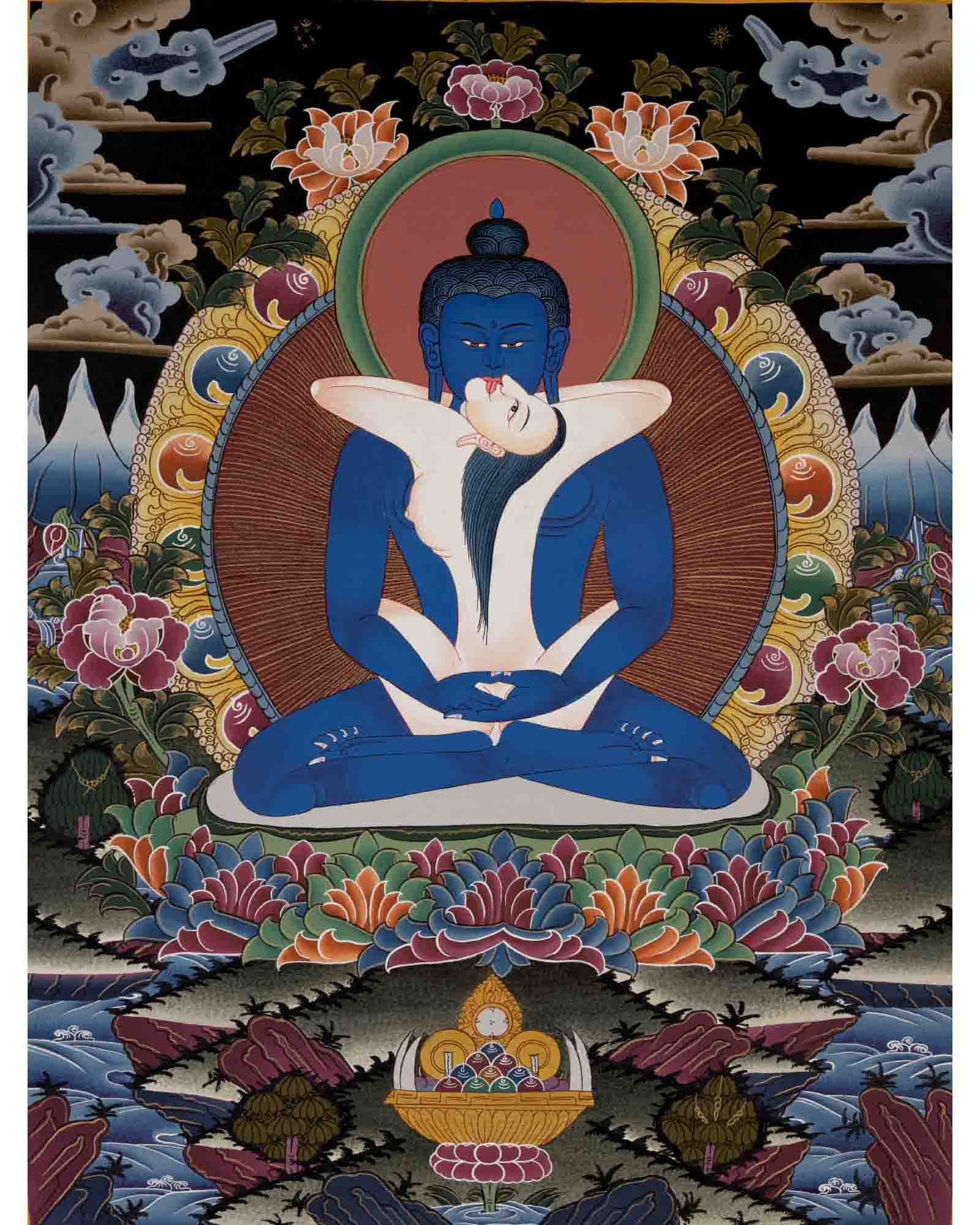 Samantabhadra With Consort | Traditional Art | Wall Decors