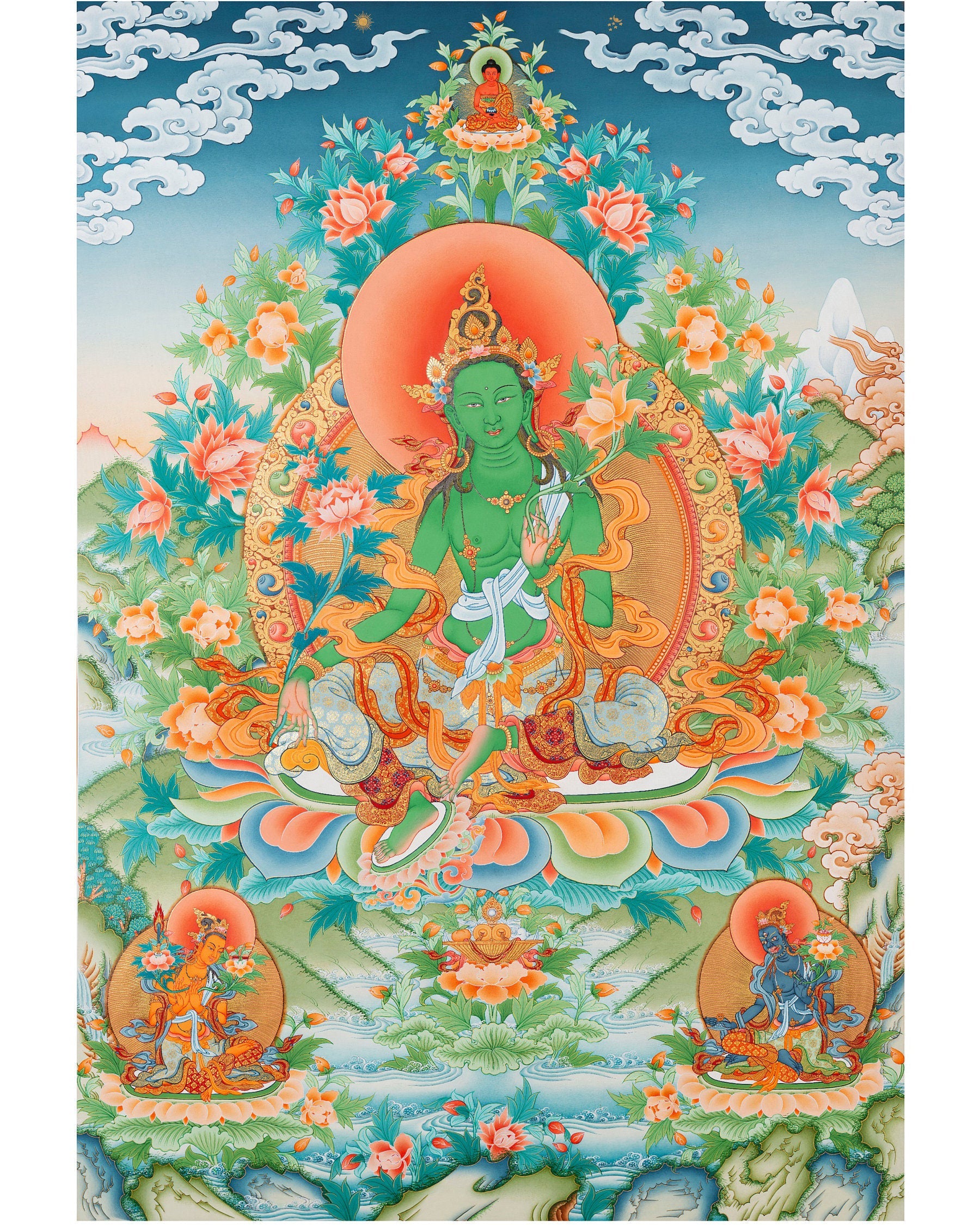 Samaya Tara Thangka | Original Hand Painted Tibetan Art | Ritual Objects