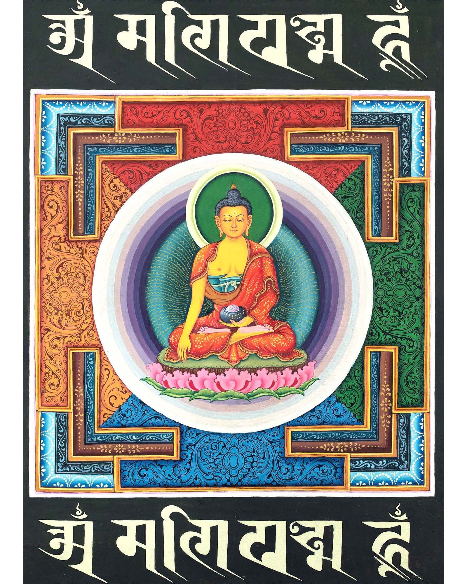Shakyamuni Buddha Mandala | Newari Art Style