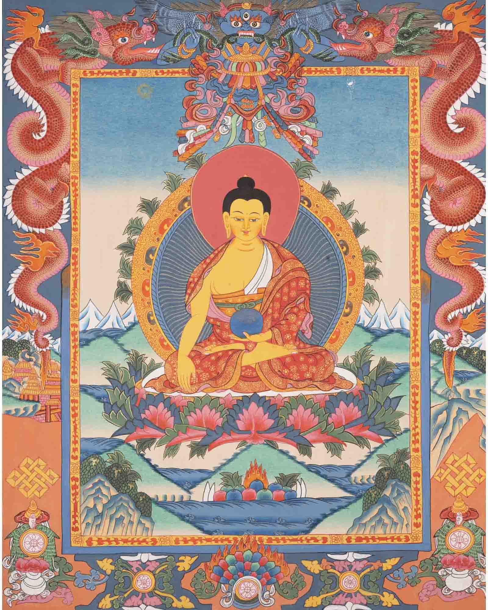 Shakyamuni Buddha Thangka | Traditional Painting | Wall Decors