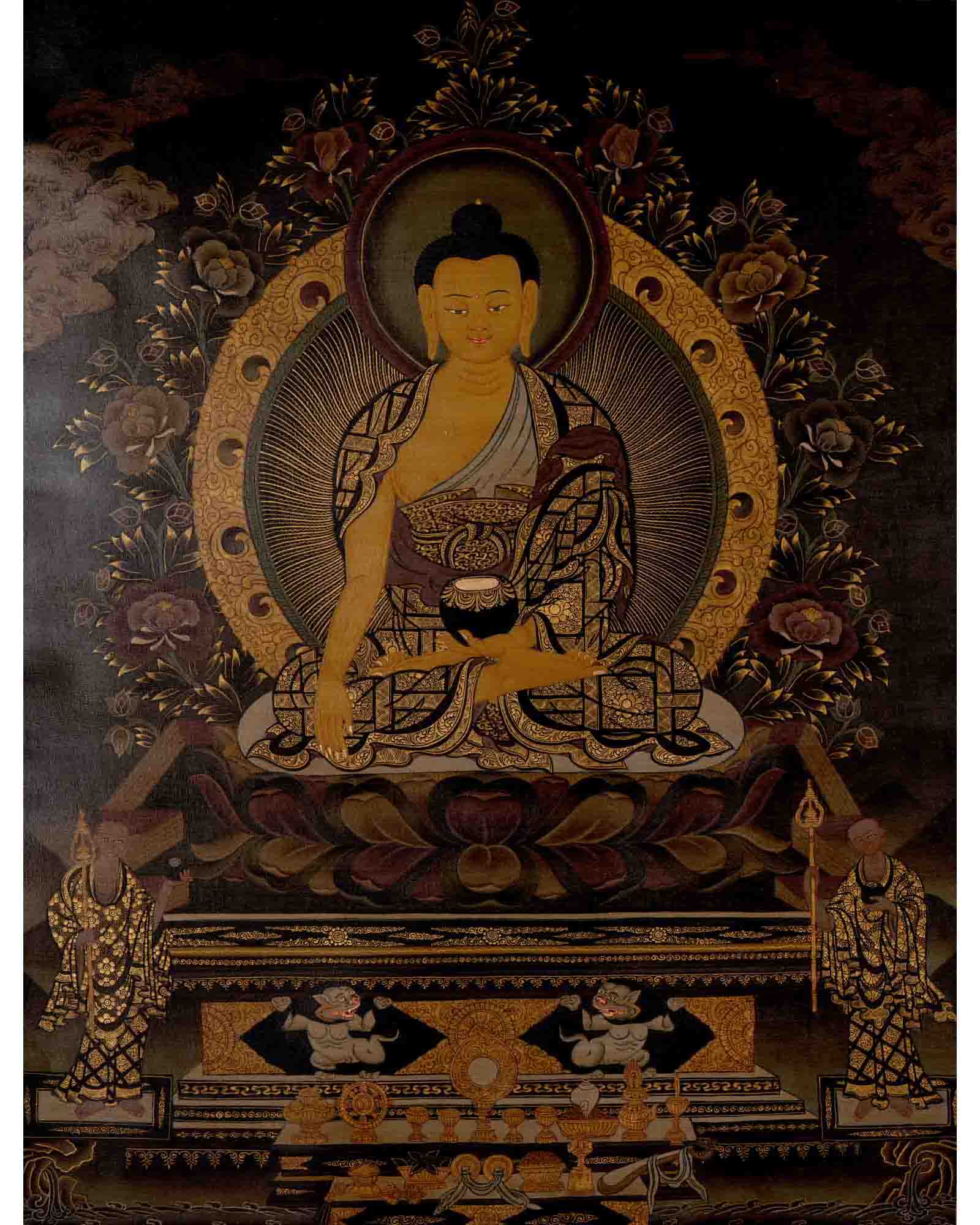 Shakyamuni Buddha Thangka | Religious Buddhist Art | Wall Decors