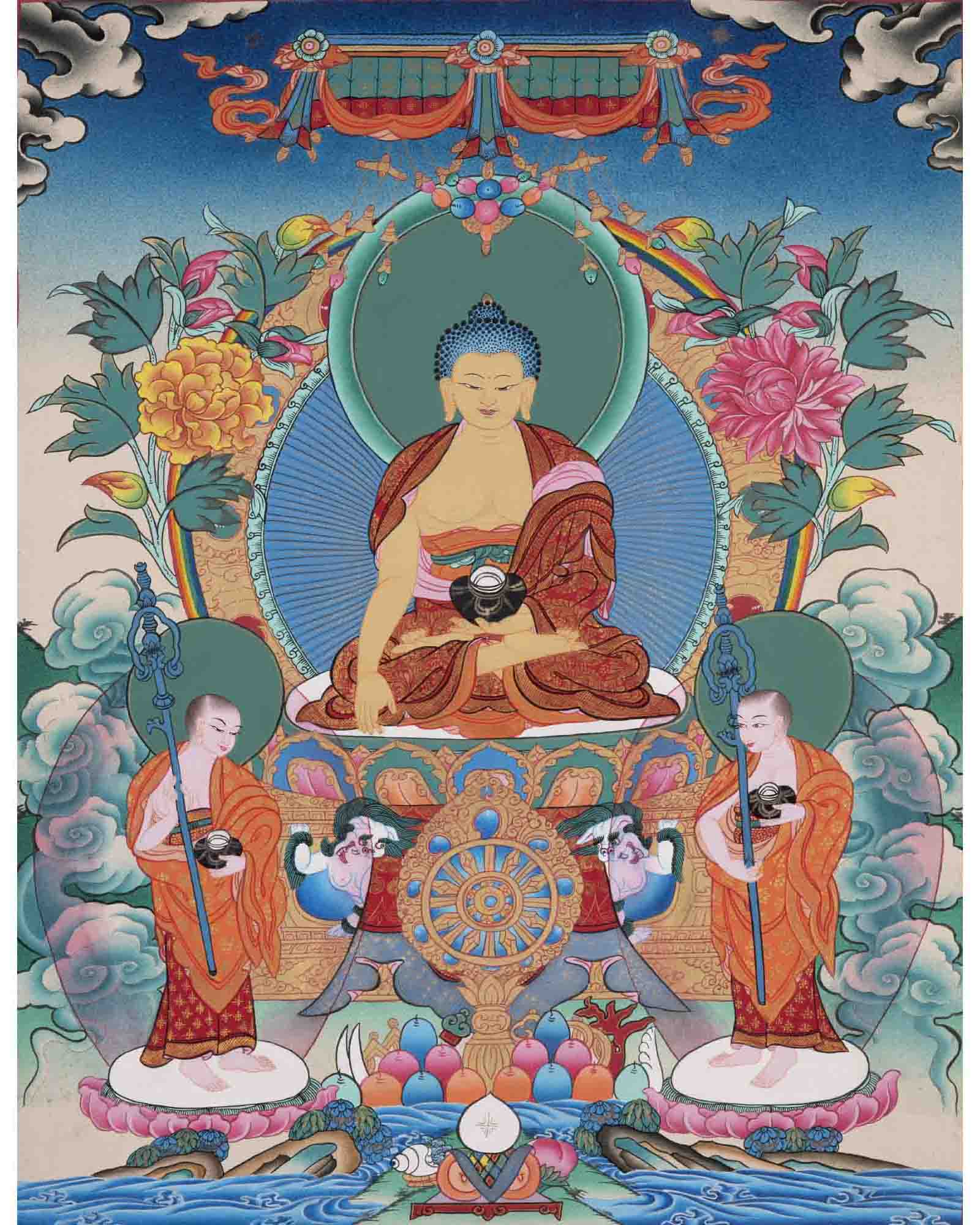 Shakyamuni Buddha Thangka | Buddhist Painting | Wall Hanging Decors