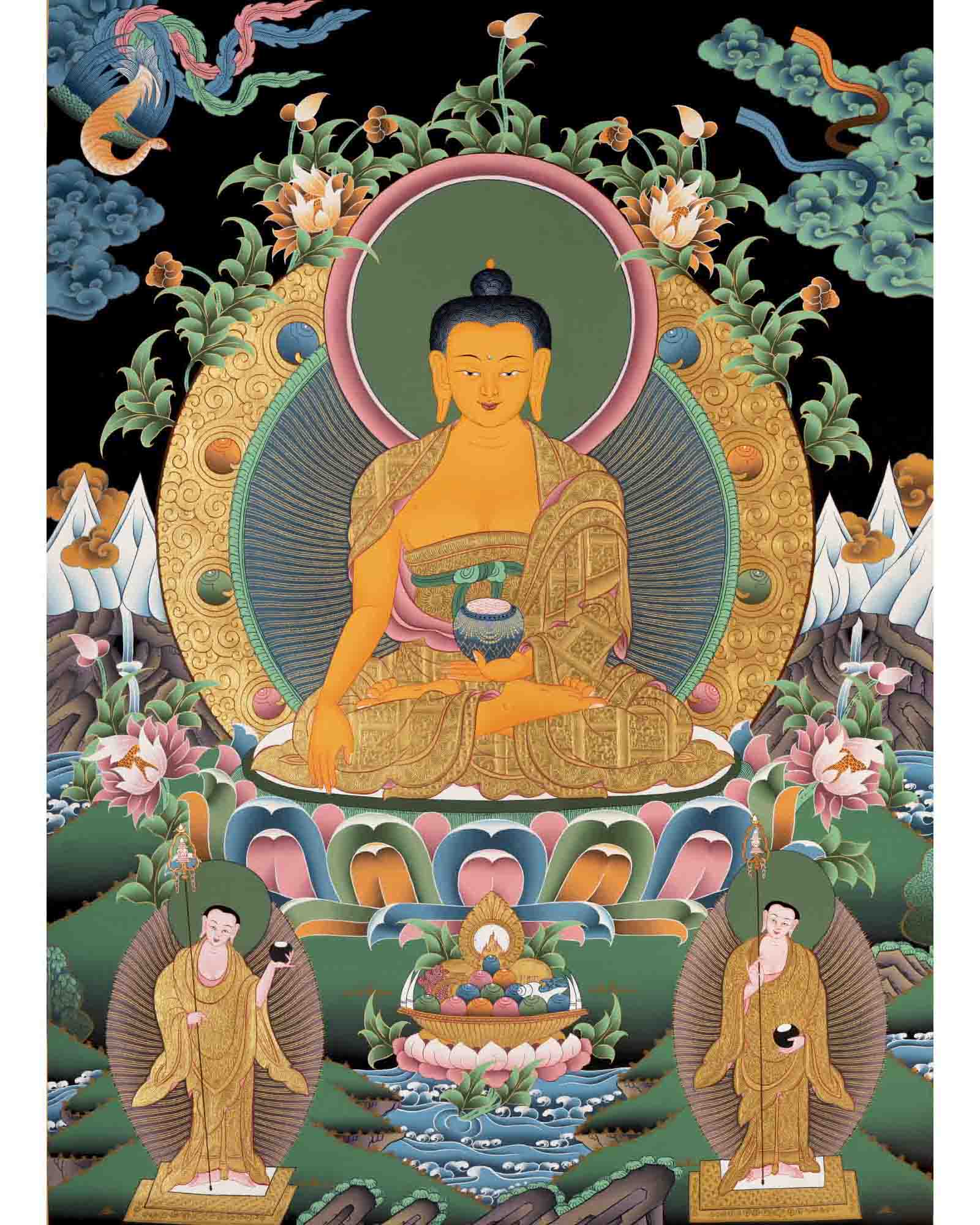 Religious Shakyamuni Buddha Thangka  | Buddhist Art | Wall Decors