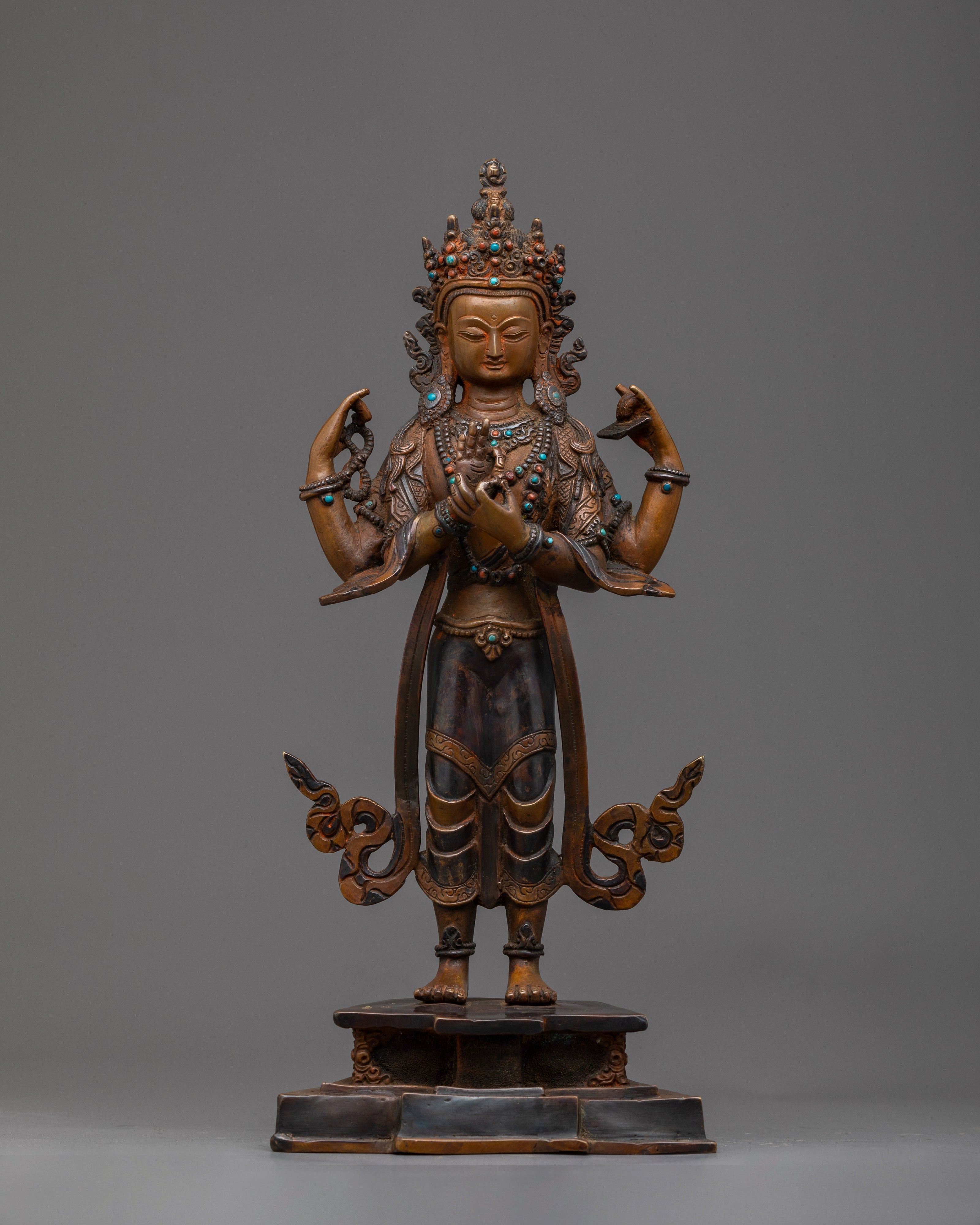 Standing 4 Armed Chenrezig Statue