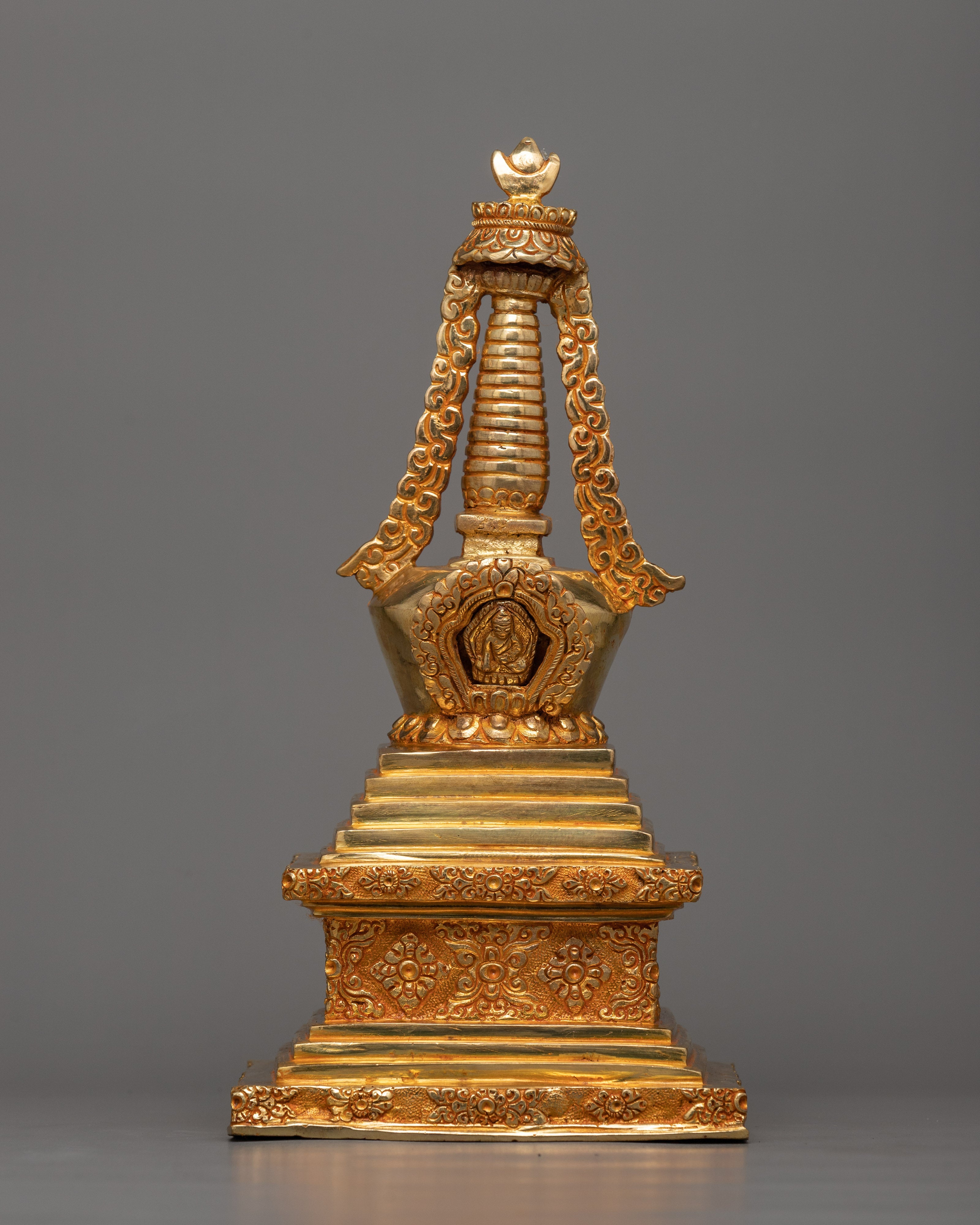 Gold-Adorned Buddha Stupa