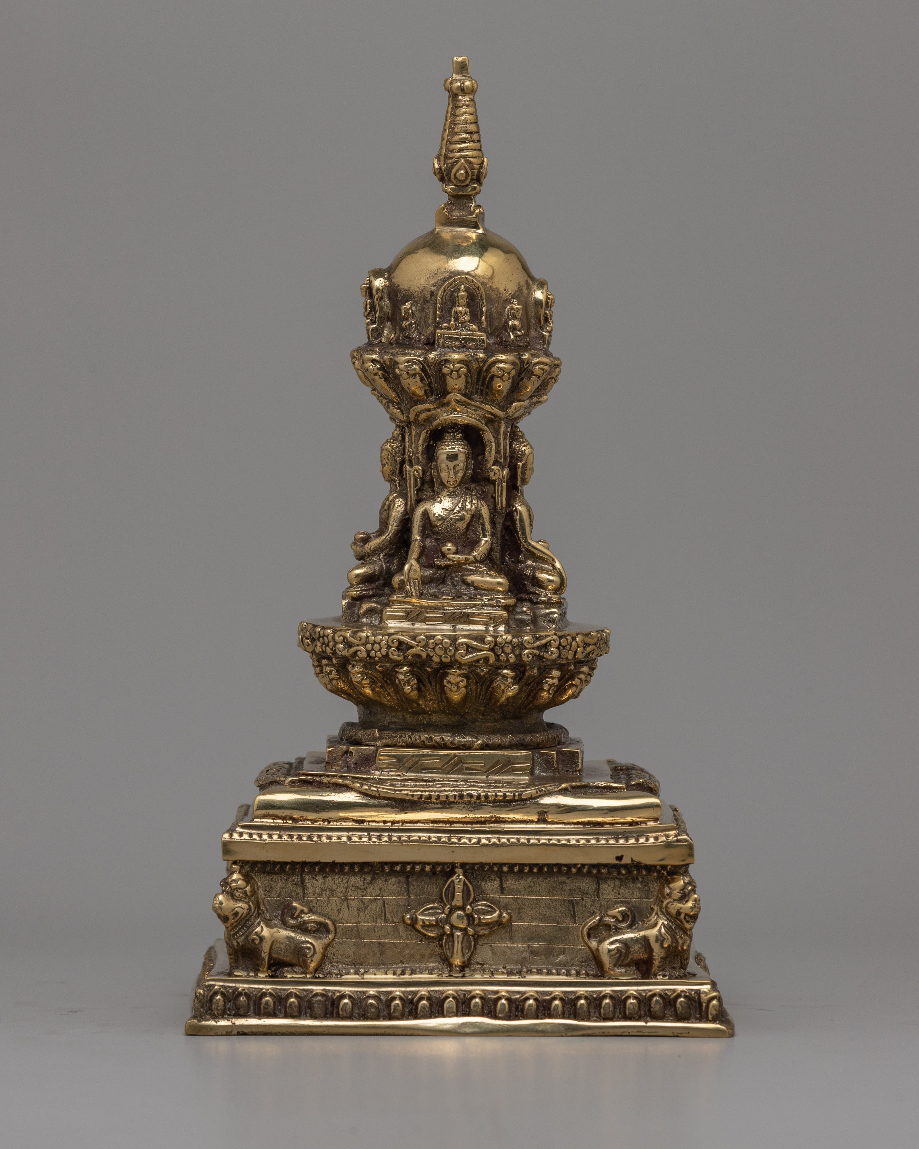 Brass Stupa Statue