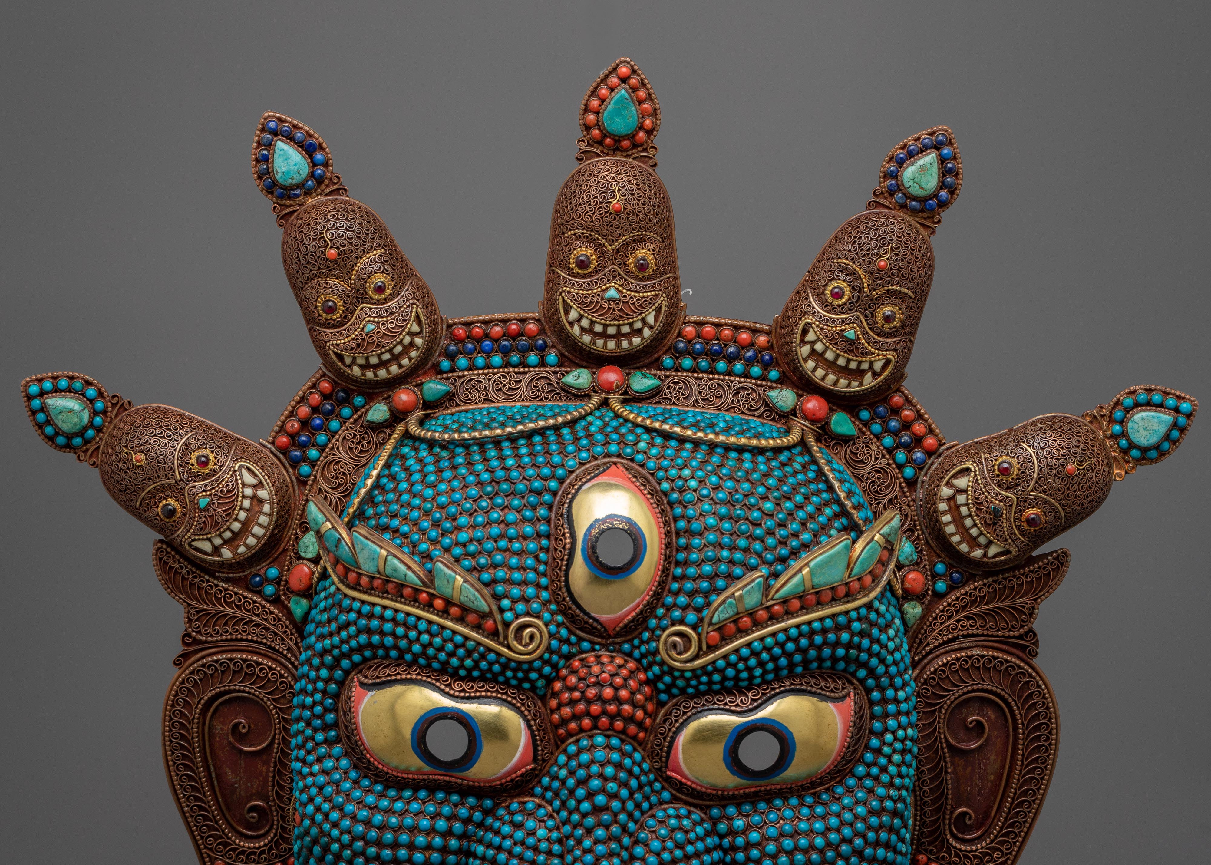 Tibetan Bhairav Mask | Handcrafted Symbol of Wrathful Deity