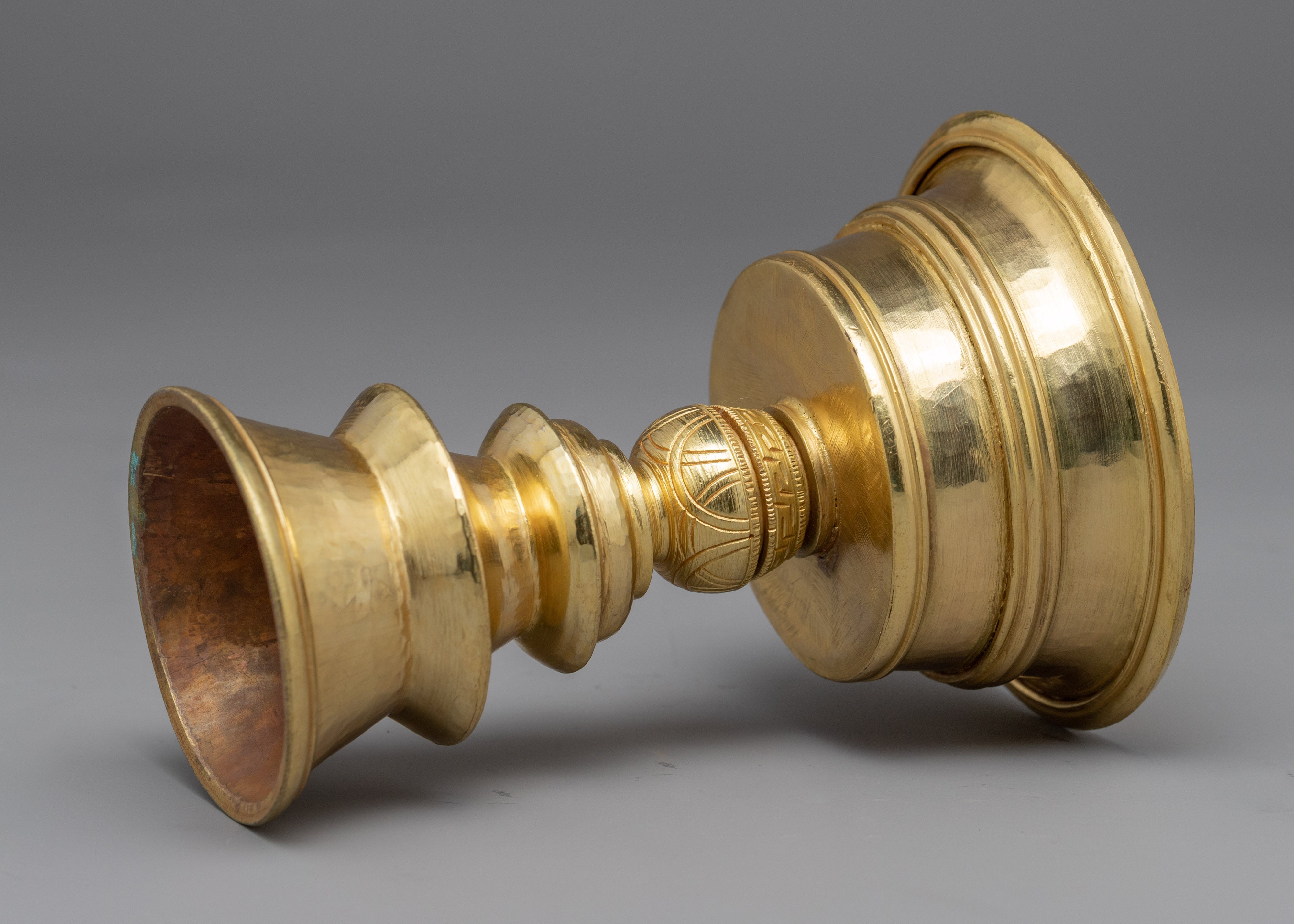 Tibetan Butter Lamp Set | 24K Gold Plated lamp