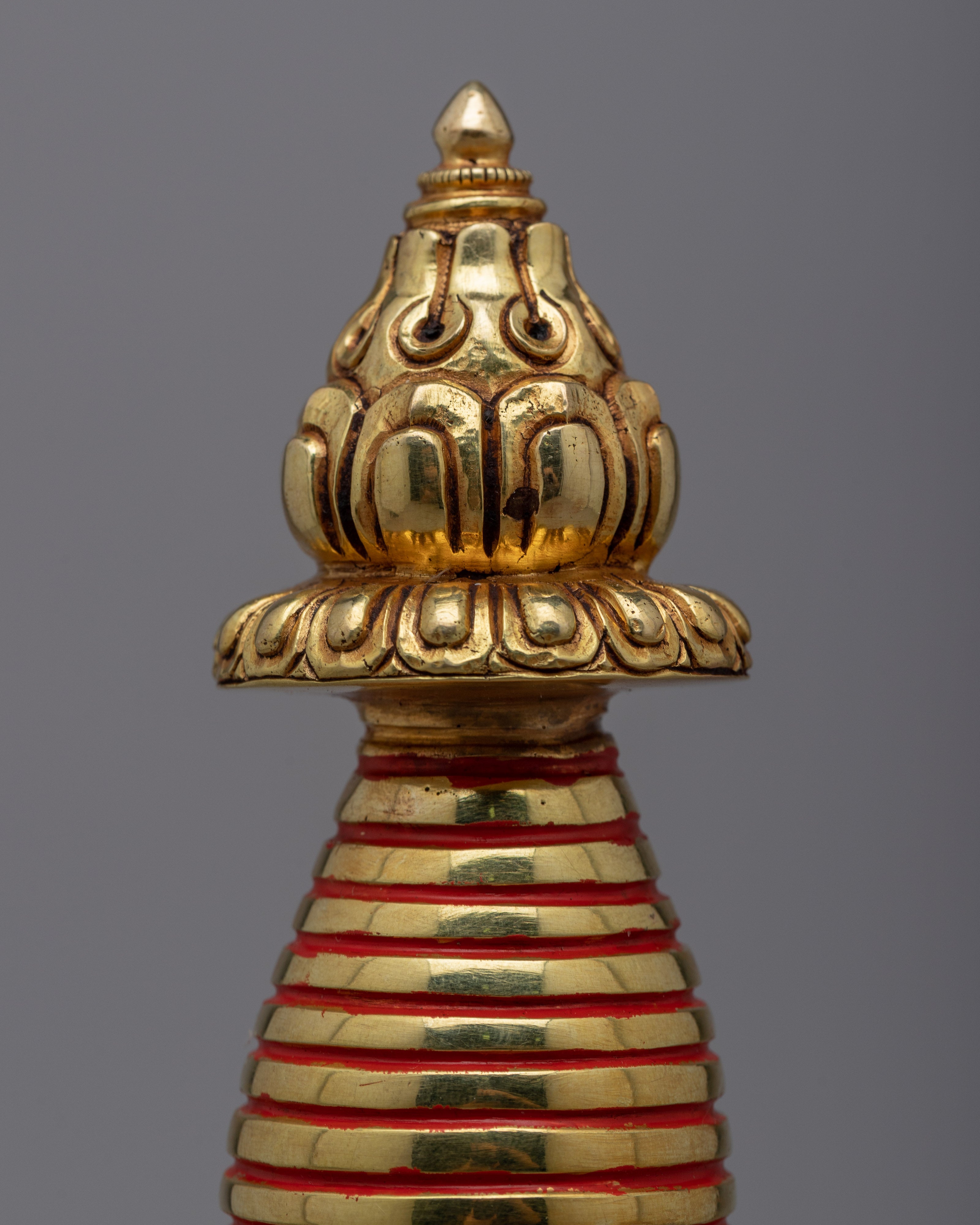 Tibetan Golden Stupa | Sacred Art from the Himalayan Buddhist