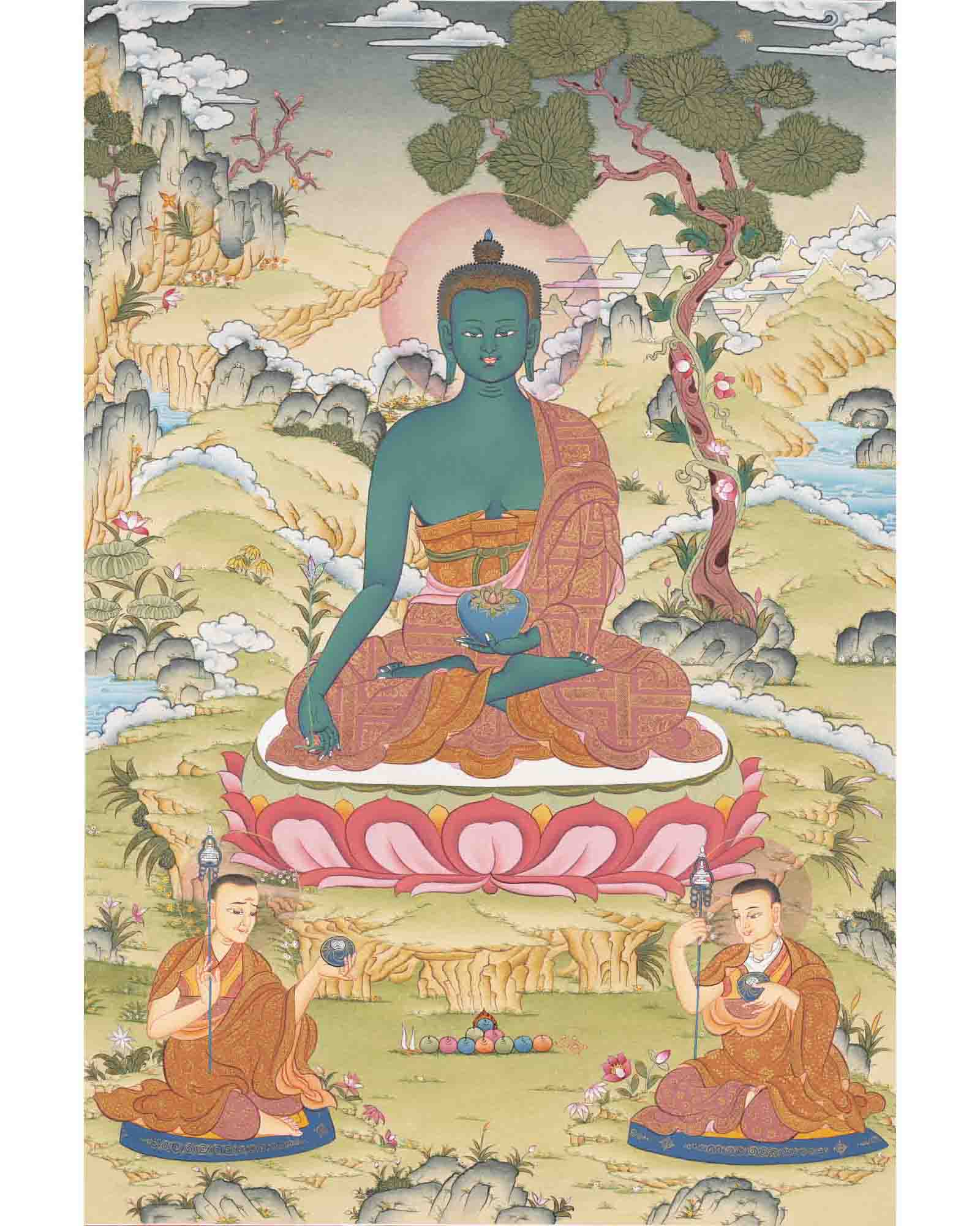 Thangka Of Medicine Buddha | Healing Buddha | Traditional Art