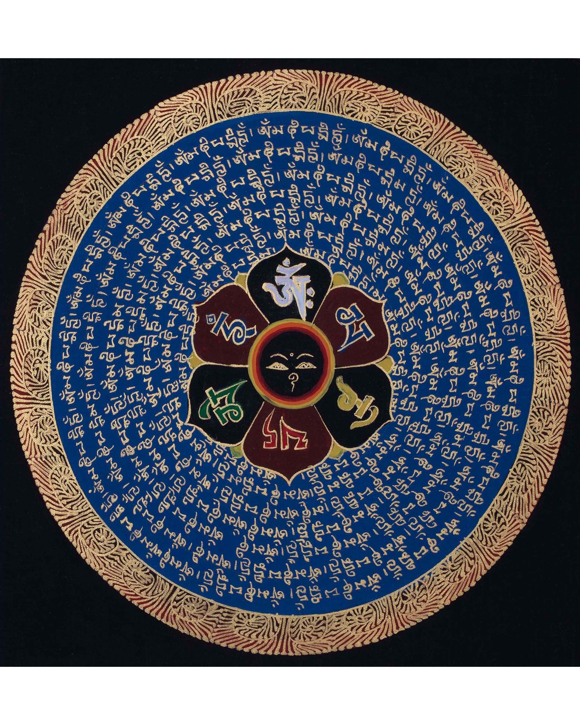 Tibetan Mantra Mandala | Tibetan Art