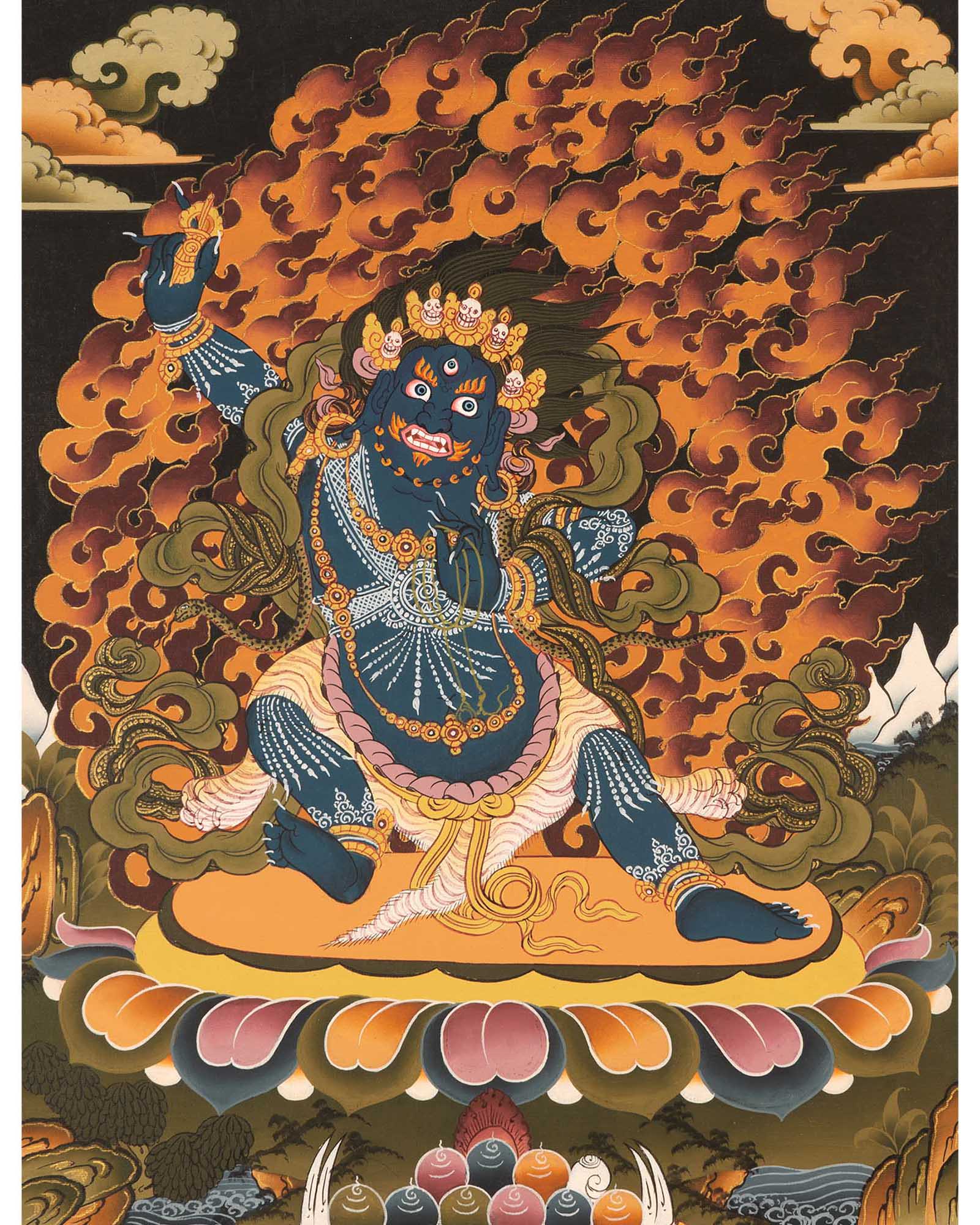 Tibetan Vajrapani Thangka | Wall Decorations